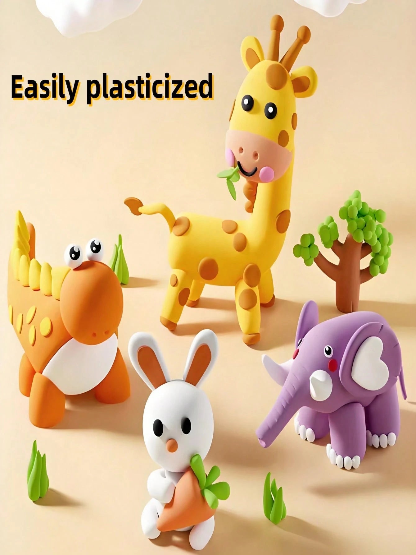 Ultra-Light Air Dry Clay Polymer Clay Oven Baked Model Clay Craft Gifts for Kids Easy to Shape and Use, Non-Sticky and No Color Loss Colorful Clay Family Interactive Toy 50/24/12 Colors