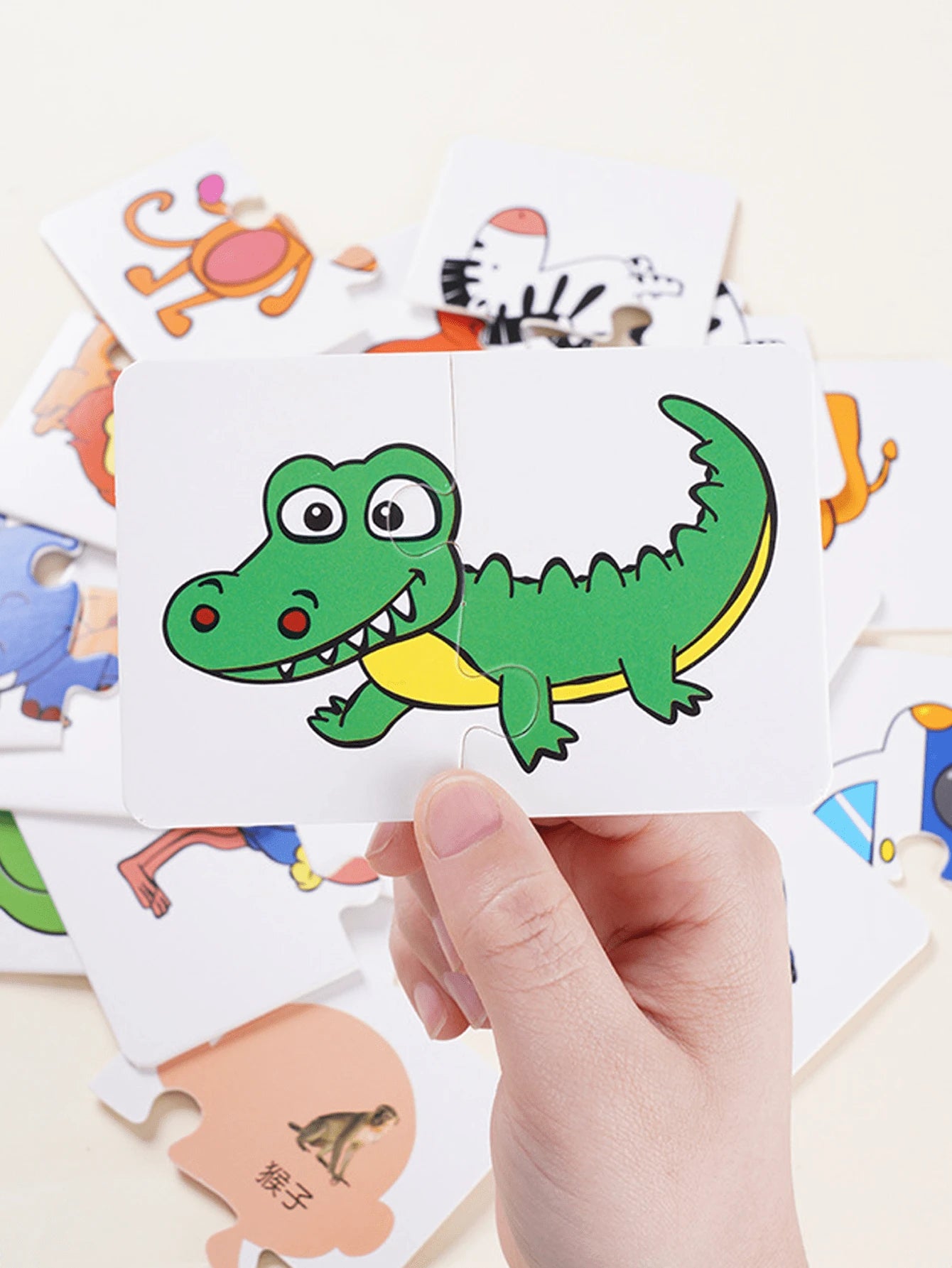 Christmas Decoration 1 Pc Children'S Puzzle Baby Matching Card Early Education Cognitive Card, Vegetables and Fruits, Transportation, Daily Necessities, Animal Cognitive Puzzle Boys and Girls Toys School, Student,Stationery,School Supplies