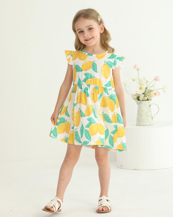 Toddler Girl Dress Little Girl Clothes Ruffle Sleeveless Multipack Floral Flamingo Striped Summer Spring Casual Dresses