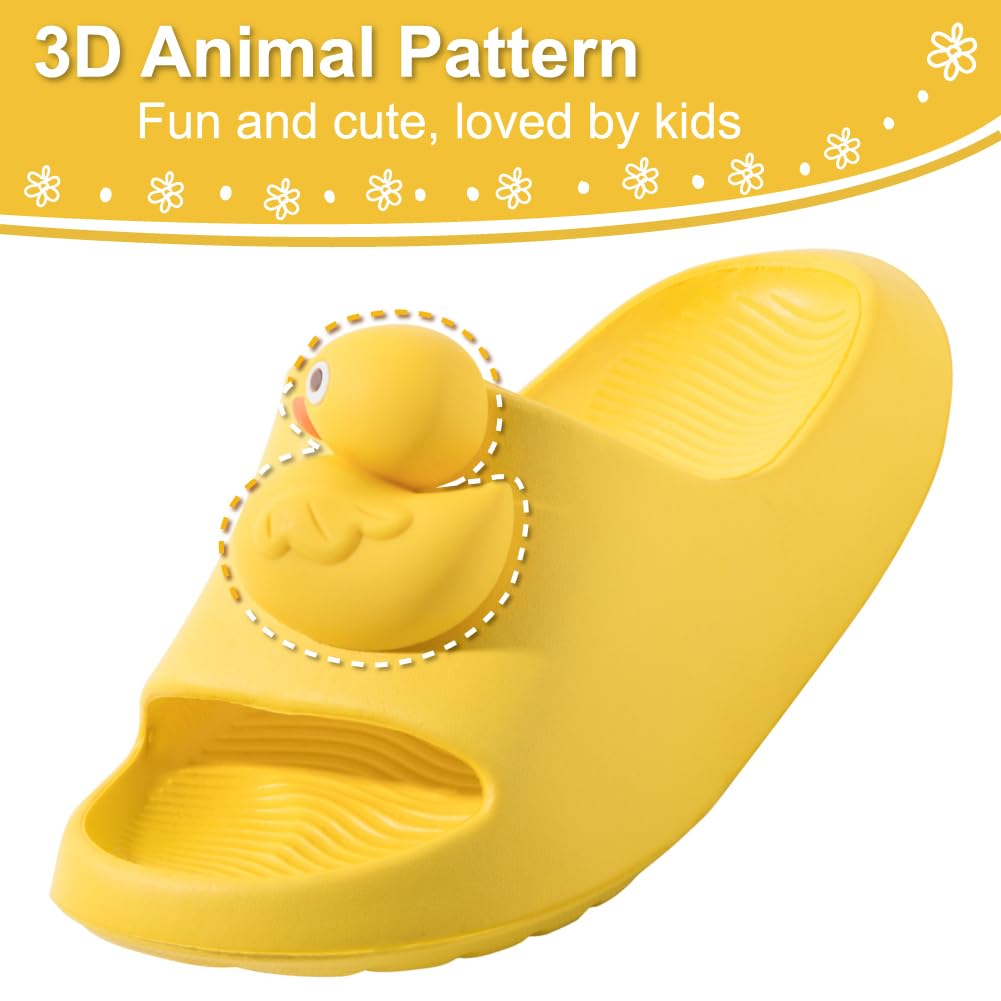 Fiedaz Kids Slides for Girls Boys Toddler Cloud Slides Animal Quick Drying Beach Slides Toddler Pool Shower Flip Flops Slippers