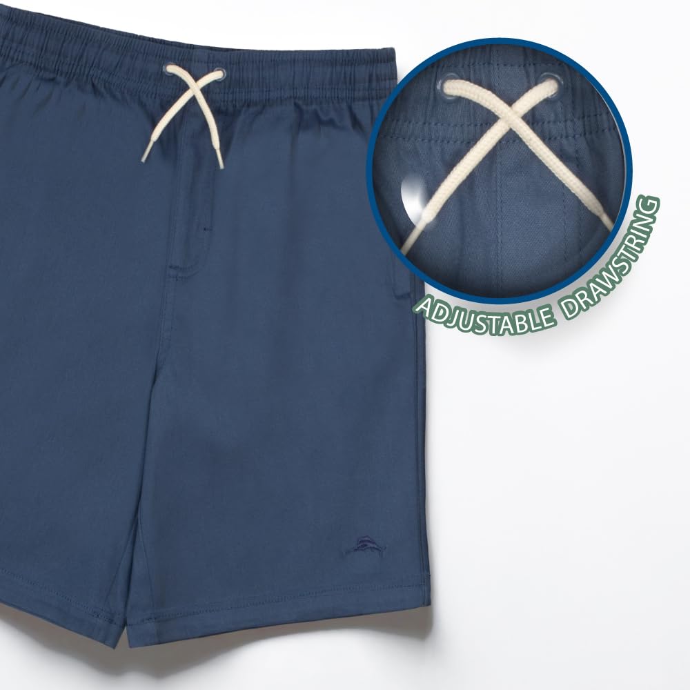Tommy Bahama Boys Short Sleeve Classic Polo Shirt & Elastic Waist Shorts Set, Casual 2-Piece Summer Outfit for Kids