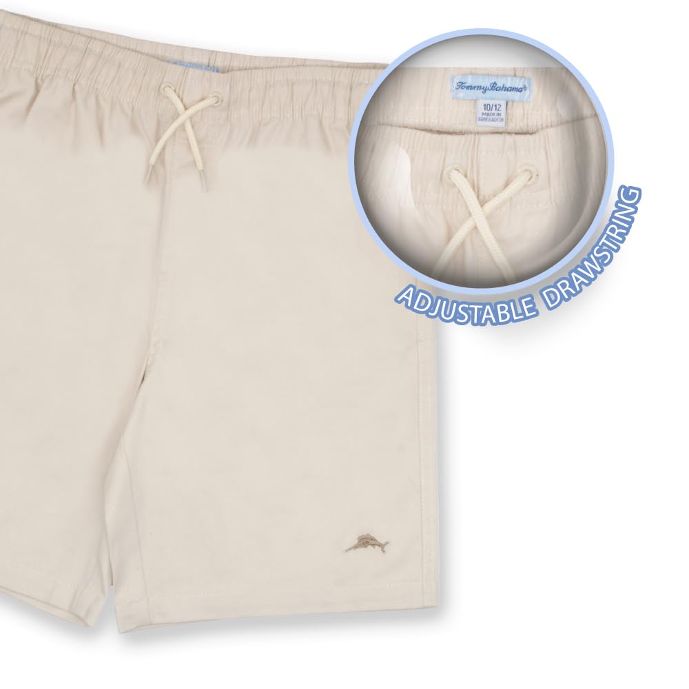 Tommy Bahama Boys Short Sleeve Classic Polo Shirt & Elastic Waist Shorts Set, Casual 2-Piece Summer Outfit for Kids