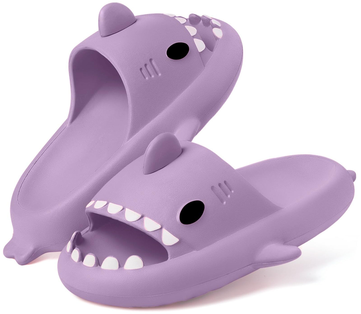 Kids Shark Slides Boys Girls Toddlers Cloud Shower Slippers Cute Cartoon Open Toe Sandals Cushioned Thick Sole Beach Pool Shoes