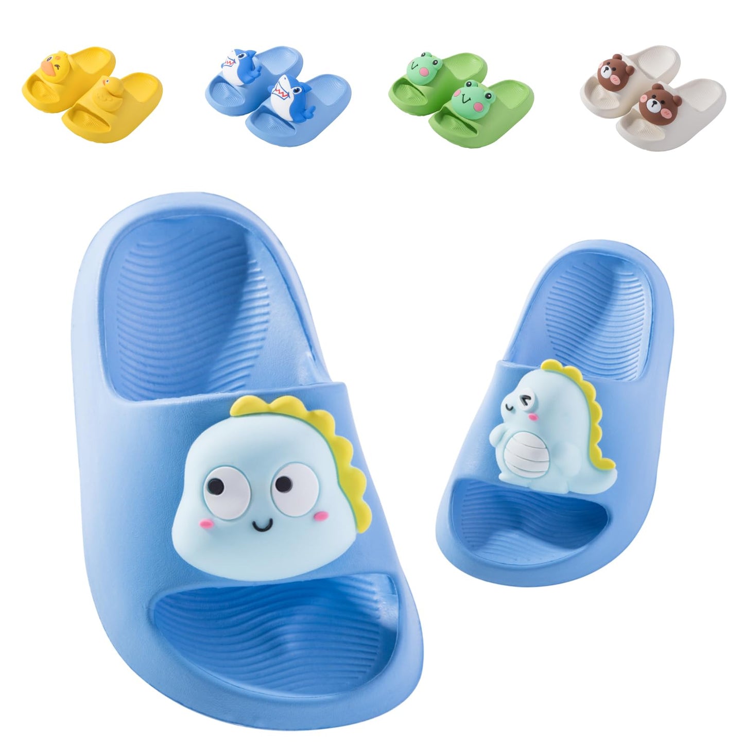 Fiedaz Kids Slides for Girls Boys Toddler Cloud Slides Animal Quick Drying Beach Slides Toddler Pool Shower Flip Flops Slippers