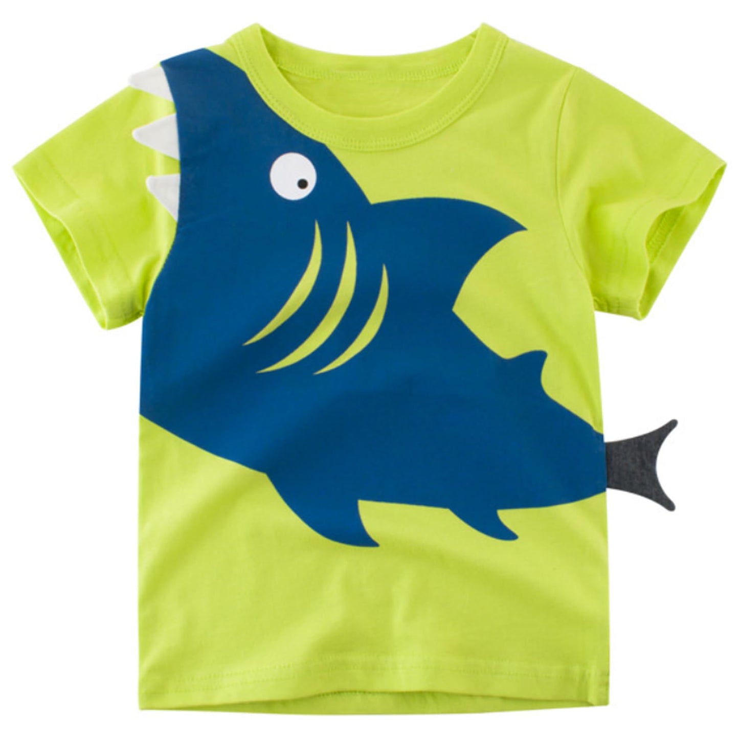4-Pack Toddler Boys Dinosaur Shark Excavator Truck T-Shirts Graphic Short Sleeve Tees