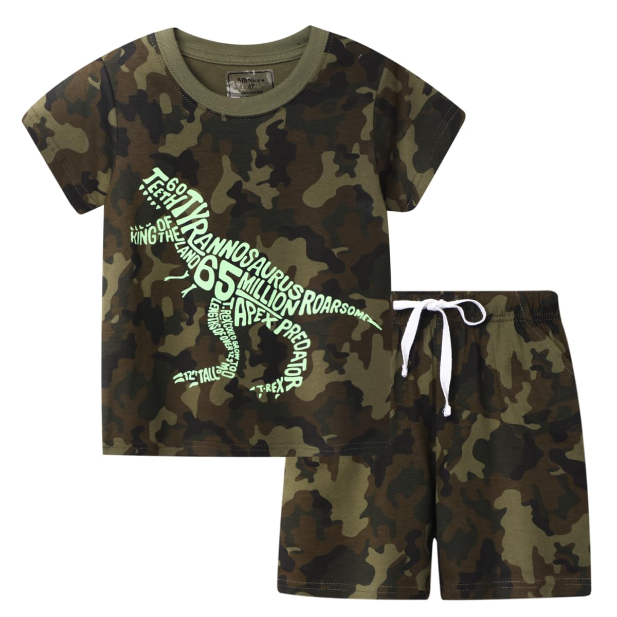 Toddler Boy Summer Clothes Outfits Kids Cotton Short Sleeve Shirt Shorts Set 2-7 Years