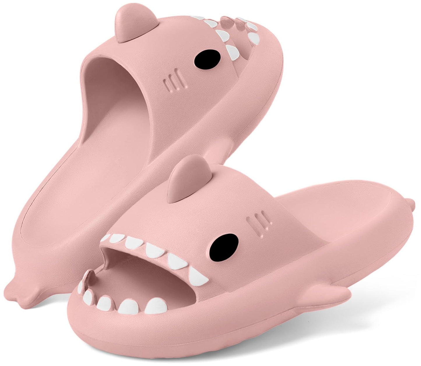 Kids Shark Slides Boys Girls Toddlers Cloud Shower Slippers Cute Cartoon Open Toe Sandals Cushioned Thick Sole Beach Pool Shoes