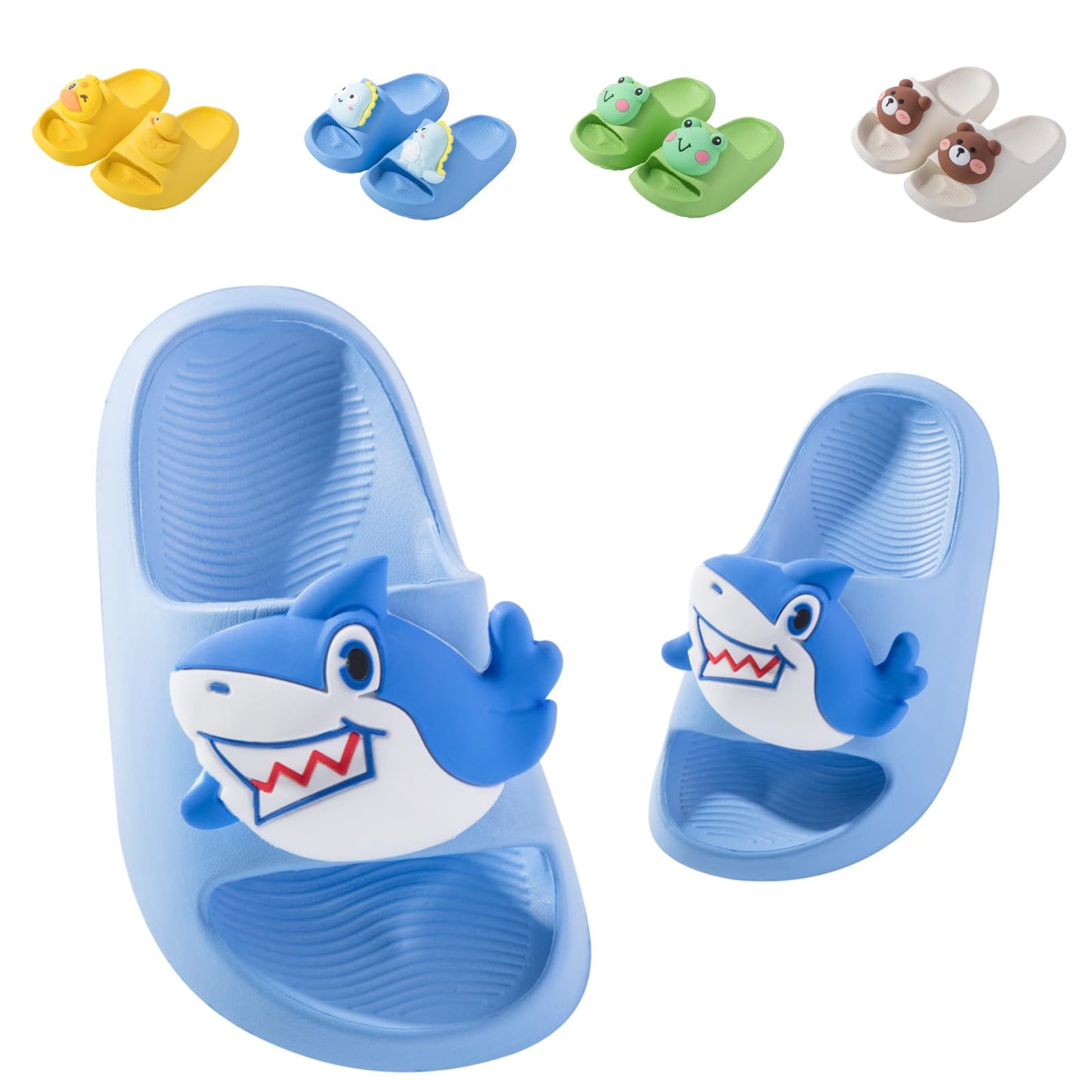 Fiedaz Kids Slides for Girls Boys Toddler Cloud Slides Animal Quick Drying Beach Slides Toddler Pool Shower Flip Flops Slippers