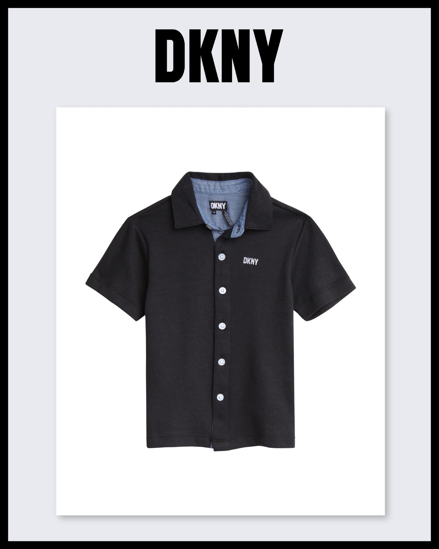 DKNY Boys' Pants Set - 2 Piece Short Sleeve Button Down Shirt and Tech Pants - Summer Outfit Set for Toddler Boys (2T-7)