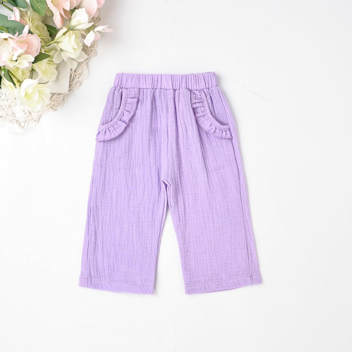 Toddler Baby Girl Clothes Summer Outfits Cute Bow Button Ruffle Camisole Pants Set 9-36 Months