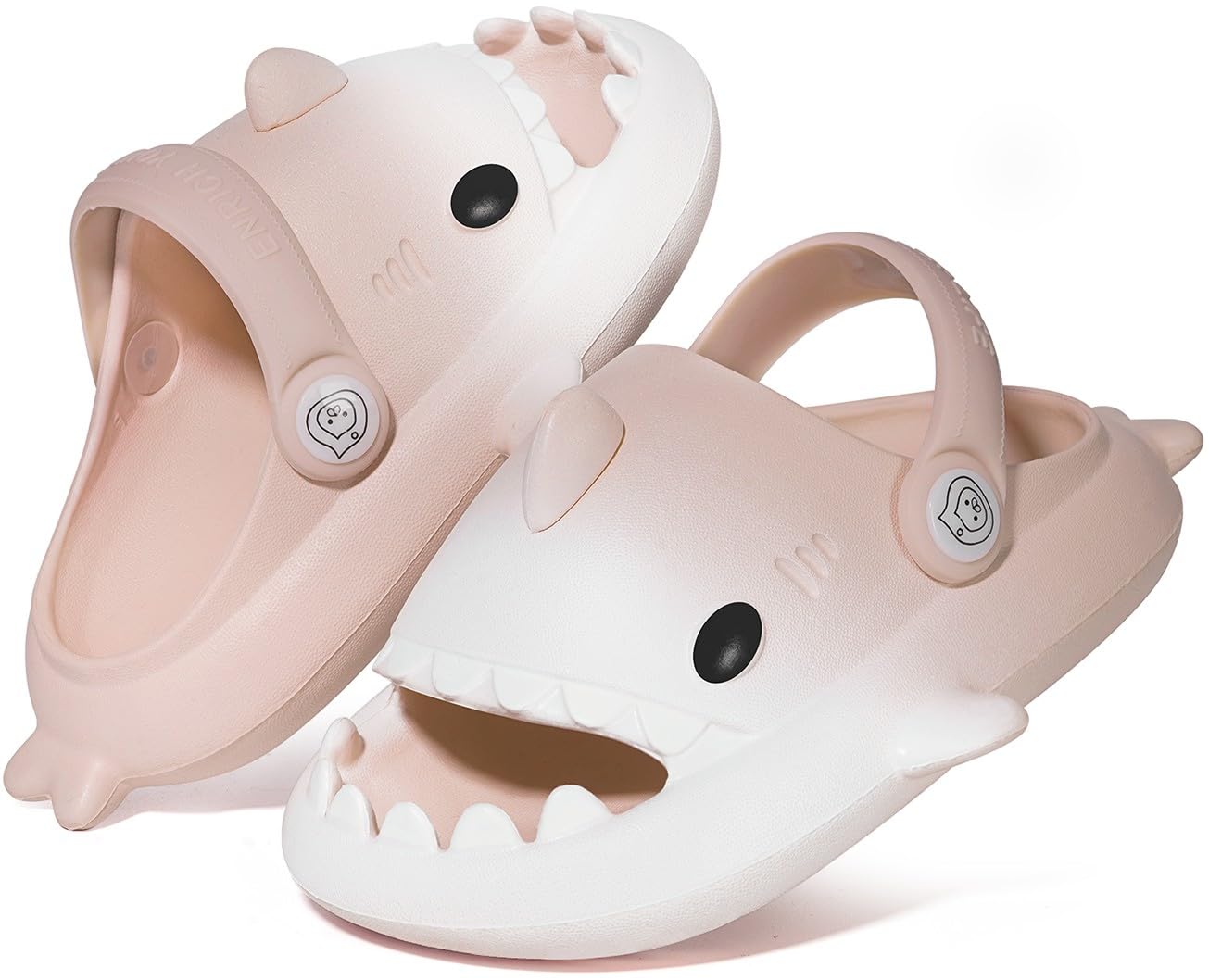 Kids Shark Slides Boys Girls Toddlers Cloud Shower Slippers Cute Cartoon Open Toe Sandals Cushioned Thick Sole Beach Pool Shoes
