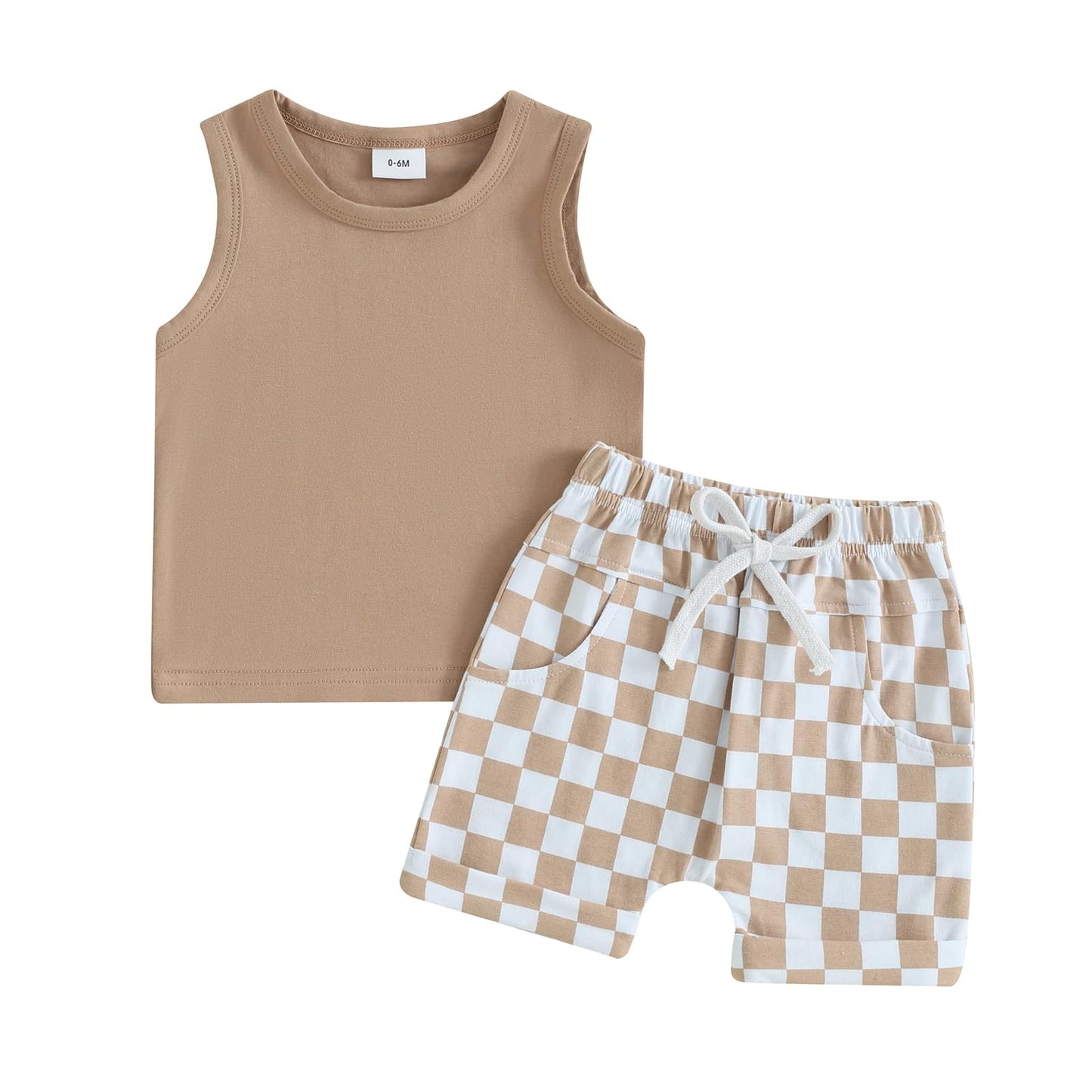 Kupretty Baby Boy Summer Clothes Sleeveless Tank Tops Vest T-Shirt + Casual Shorts Toddler Outfits Set