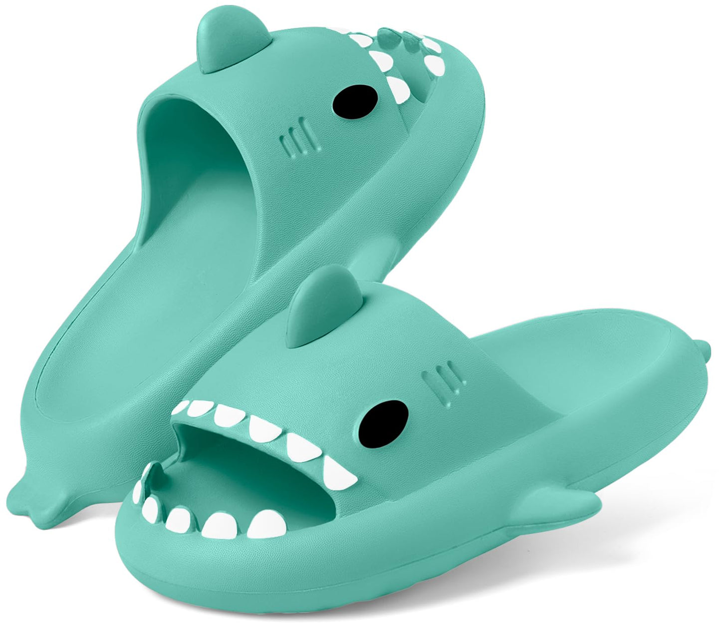 Kids Shark Slides Boys Girls Toddlers Cloud Shower Slippers Cute Cartoon Open Toe Sandals Cushioned Thick Sole Beach Pool Shoes