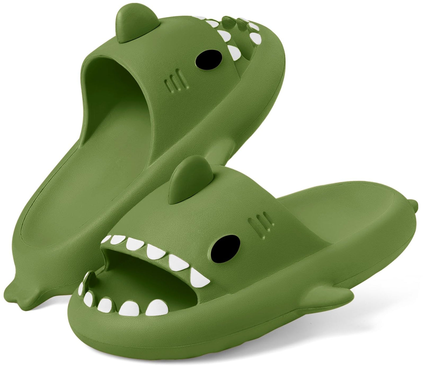 Kids Shark Slides Boys Girls Toddlers Cloud Shower Slippers Cute Cartoon Open Toe Sandals Cushioned Thick Sole Beach Pool Shoes
