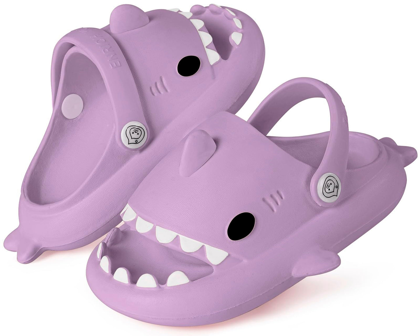 Kids Shark Slides Boys Girls Toddlers Cloud Shower Slippers Cute Cartoon Open Toe Sandals Cushioned Thick Sole Beach Pool Shoes
