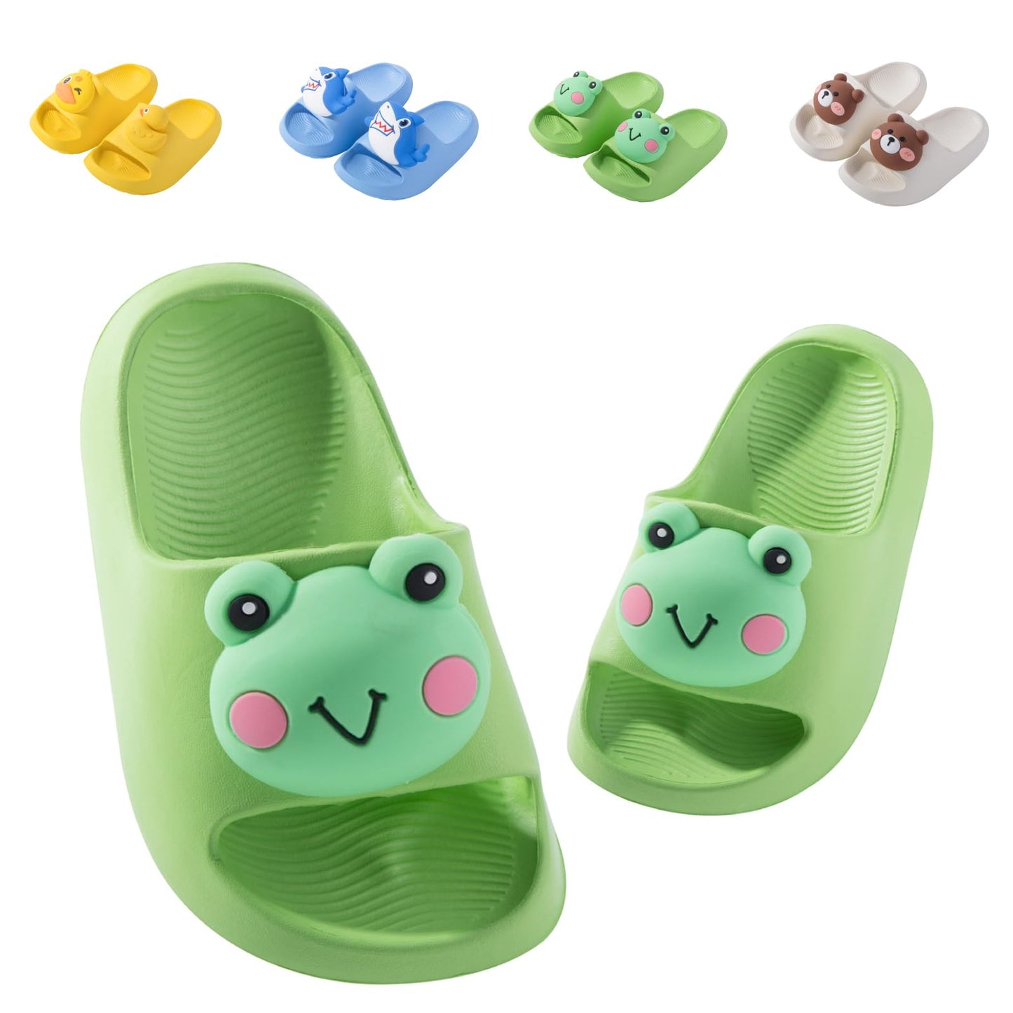 Fiedaz Kids Slides for Girls Boys Toddler Cloud Slides Animal Quick Drying Beach Slides Toddler Pool Shower Flip Flops Slippers