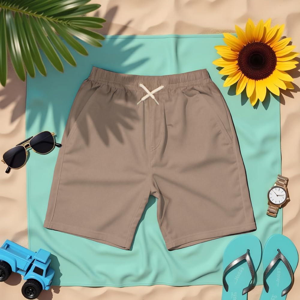 Tommy Bahama Boys Hawaiian Button Down Short Sleeve Shirt & Elastic Waist Shorts Set, Casual 2-Piece Summer Outfit for Kids