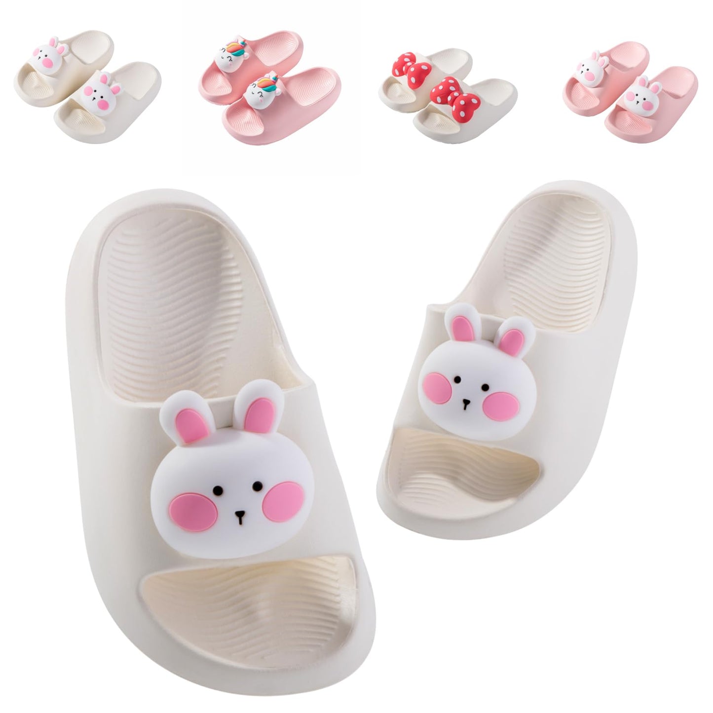 Fiedaz Kids Slides for Girls Boys Toddler Cloud Slides Animal Quick Drying Beach Slides Toddler Pool Shower Flip Flops Slippers