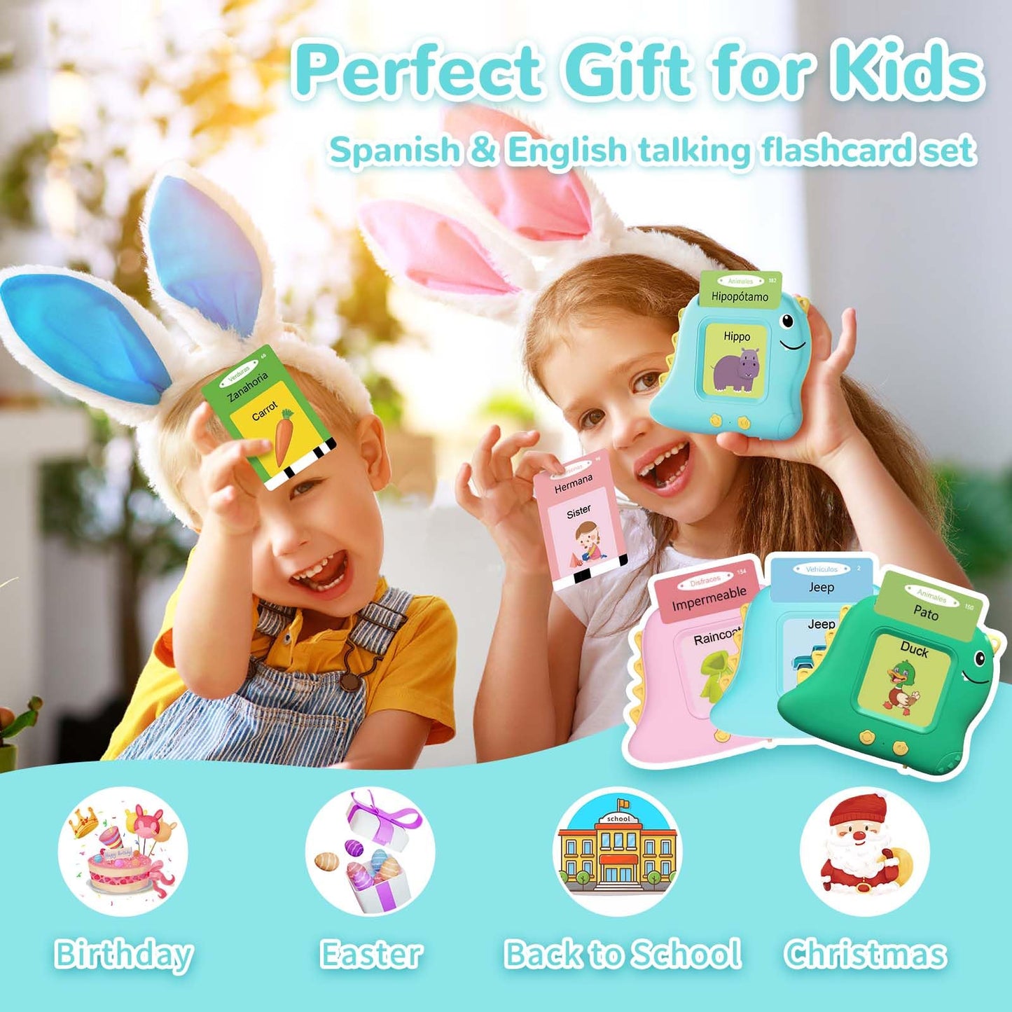 Toddler Toys Talking Flash Cards with 510 Sight Words, Montessori Learning Toys for Toddler 1-3 2-4, Autism Sensory Speech Therapy Toys for Boys Girls 2 3 4 5 6 Year Old Kids Gifts