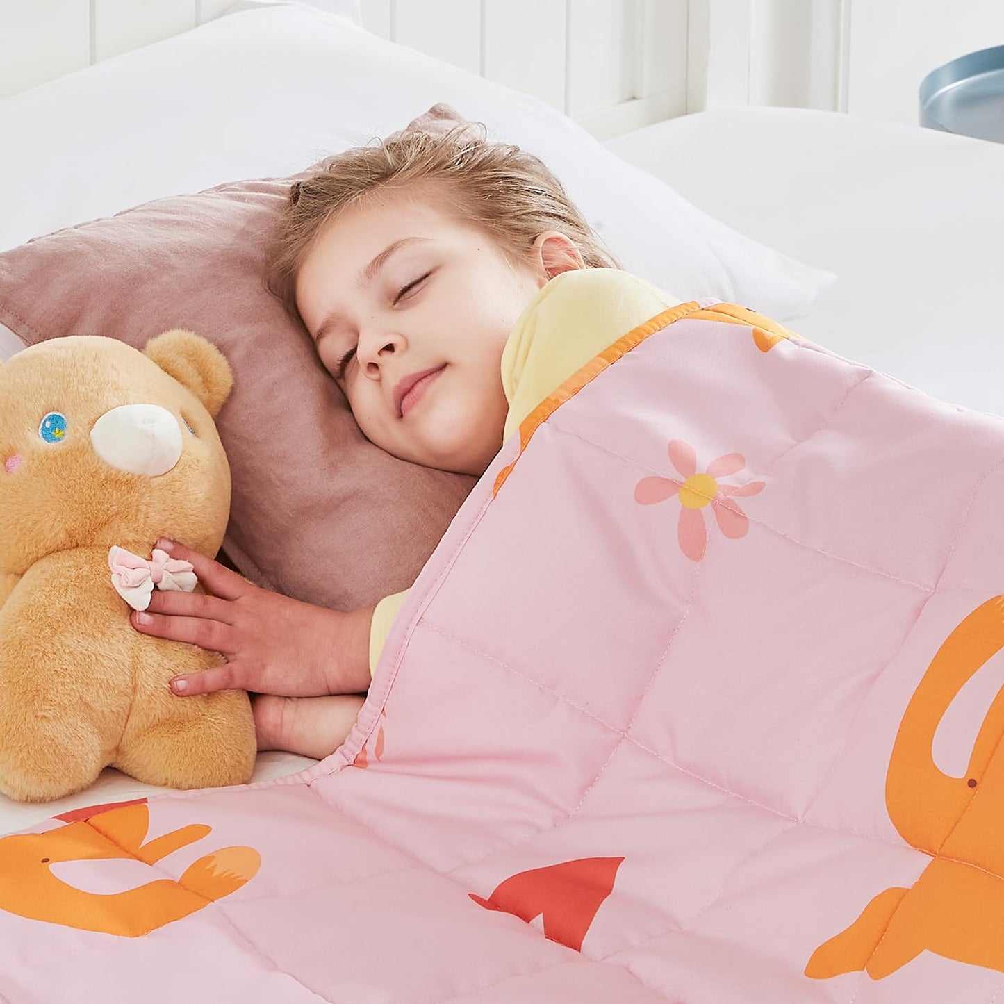 HOSUKKO Weighted Blanket - 5 lbs Blue Dinosaur Heavy Blanket - Breathable Blanket(36 * 48 inches, 5 lbs)
