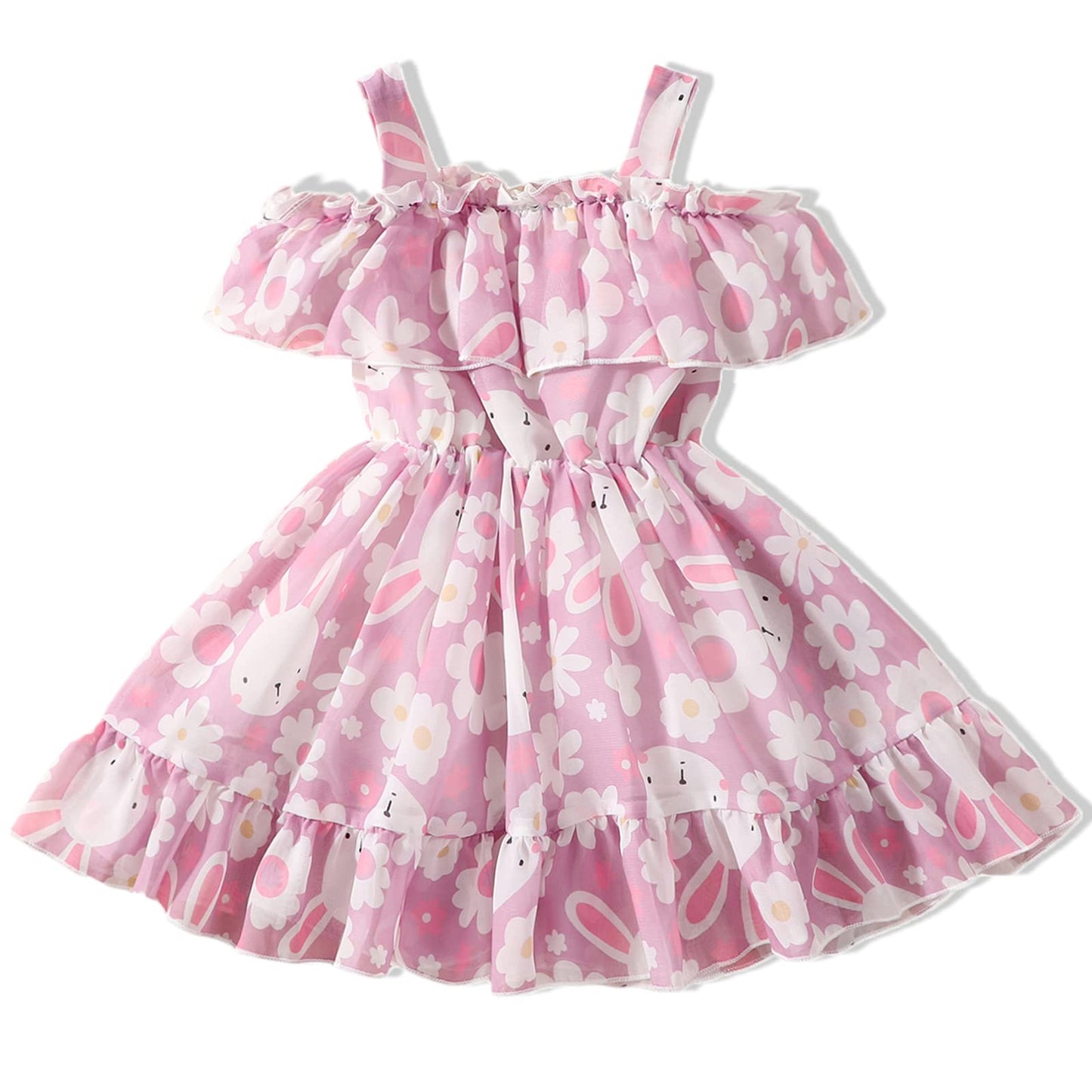 Toddler Baby Girls Summer Dress Chiffon Princess Tutu Dress Floral Beachwear Suspender Sundress Skirt Little Girl Clothes