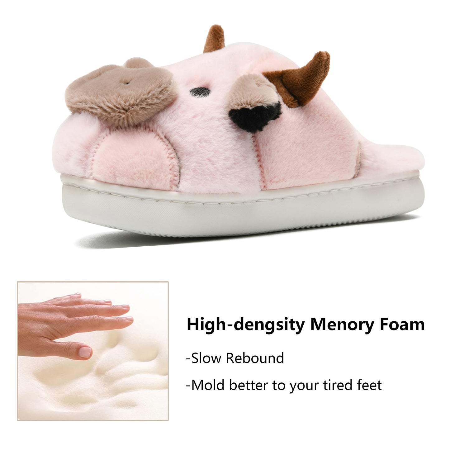 Cow Slippers Toddler Slippers Kids Slippers Boys Girls Soft Non-Slip slippers Memory Foam Toddler House Shoes Kawaii Bedroom Pillow Cloud Slippers for kids