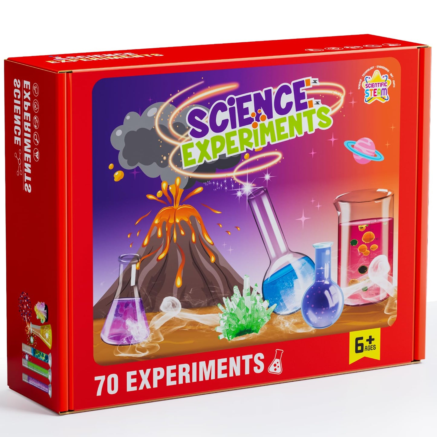 Science Kits for Kids - 70 Experiments Science Kit for Kids Age 6-12 Year Old, STEM Educational Science Toys Gifts for Girls Boys, Chemistry Set, Crystal Growing, Erupting Volcano