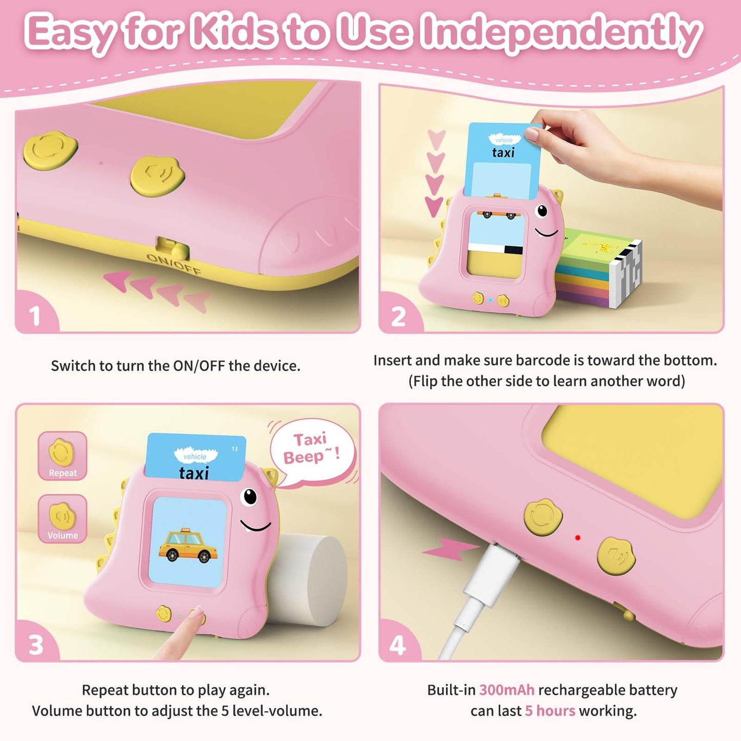 Toddler Toys Talking Flash Cards with 510 Sight Words, Montessori Learning Toys for Toddler 1-3 2-4, Autism Sensory Speech Therapy Toys for Boys Girls 2 3 4 5 6 Year Old Kids Gifts