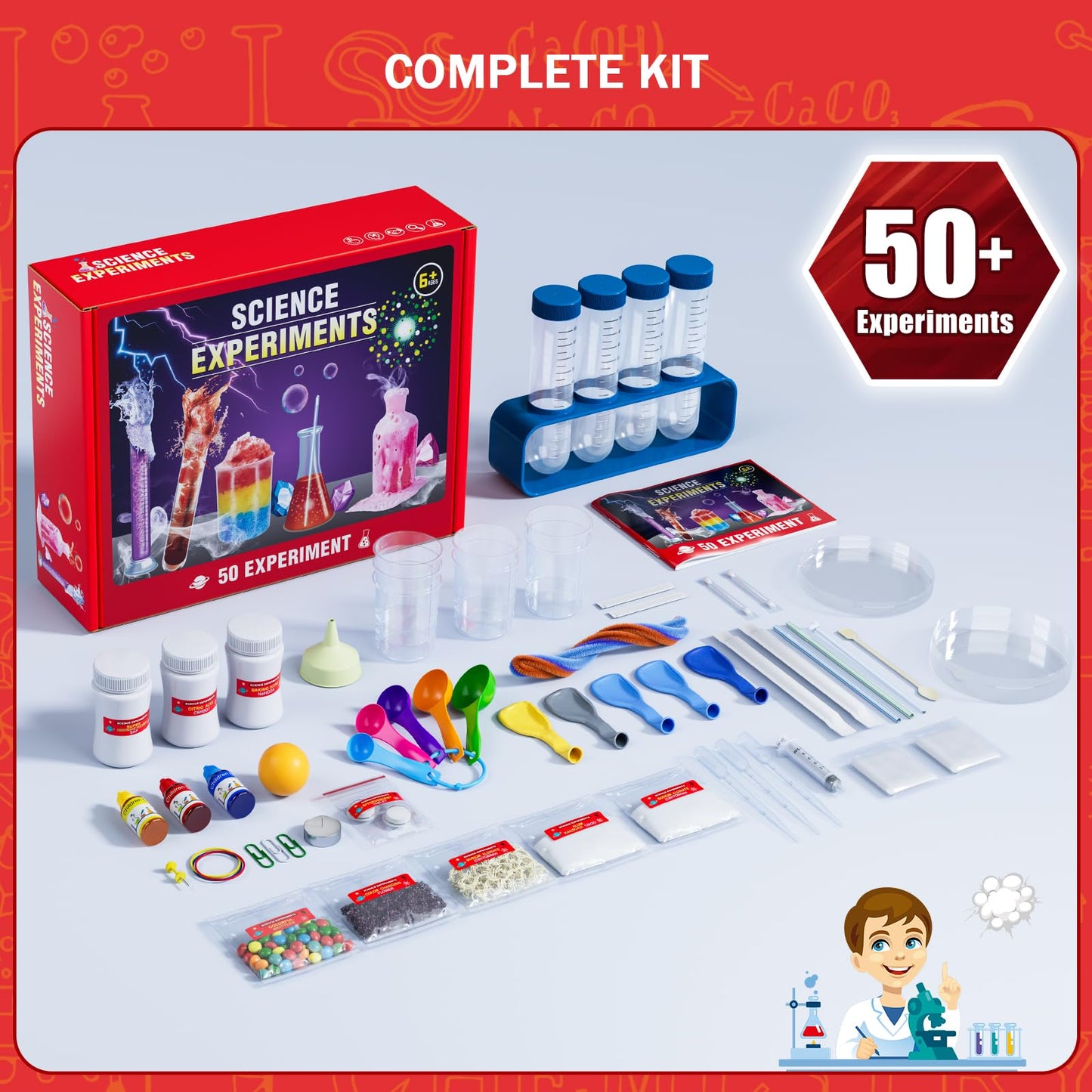 Science Kits for Kids - 70 Experiments Science Kit for Kids Age 6-12 Year Old, STEM Educational Science Toys Gifts for Girls Boys, Chemistry Set, Crystal Growing, Erupting Volcano