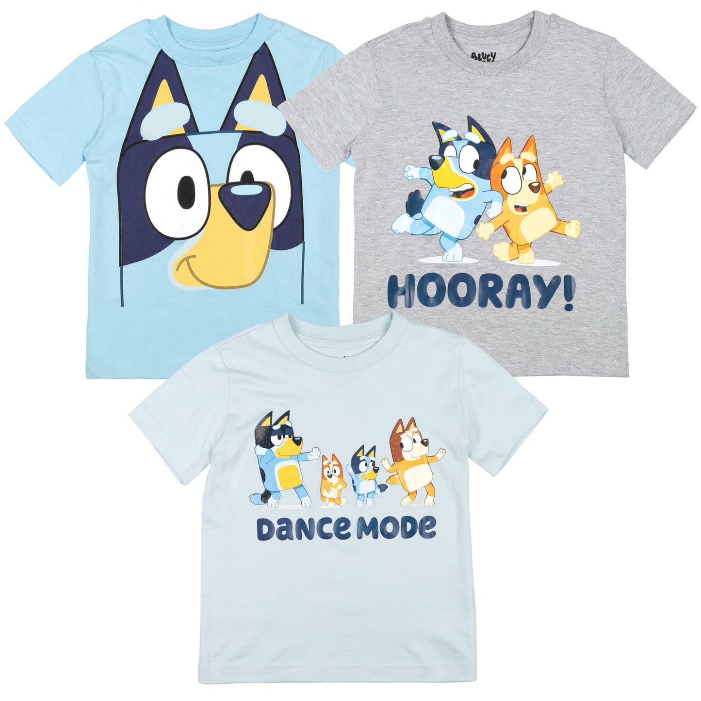 Bluey Bingo 3 Pack Graphic T-Shirts Toddler to Big Kid