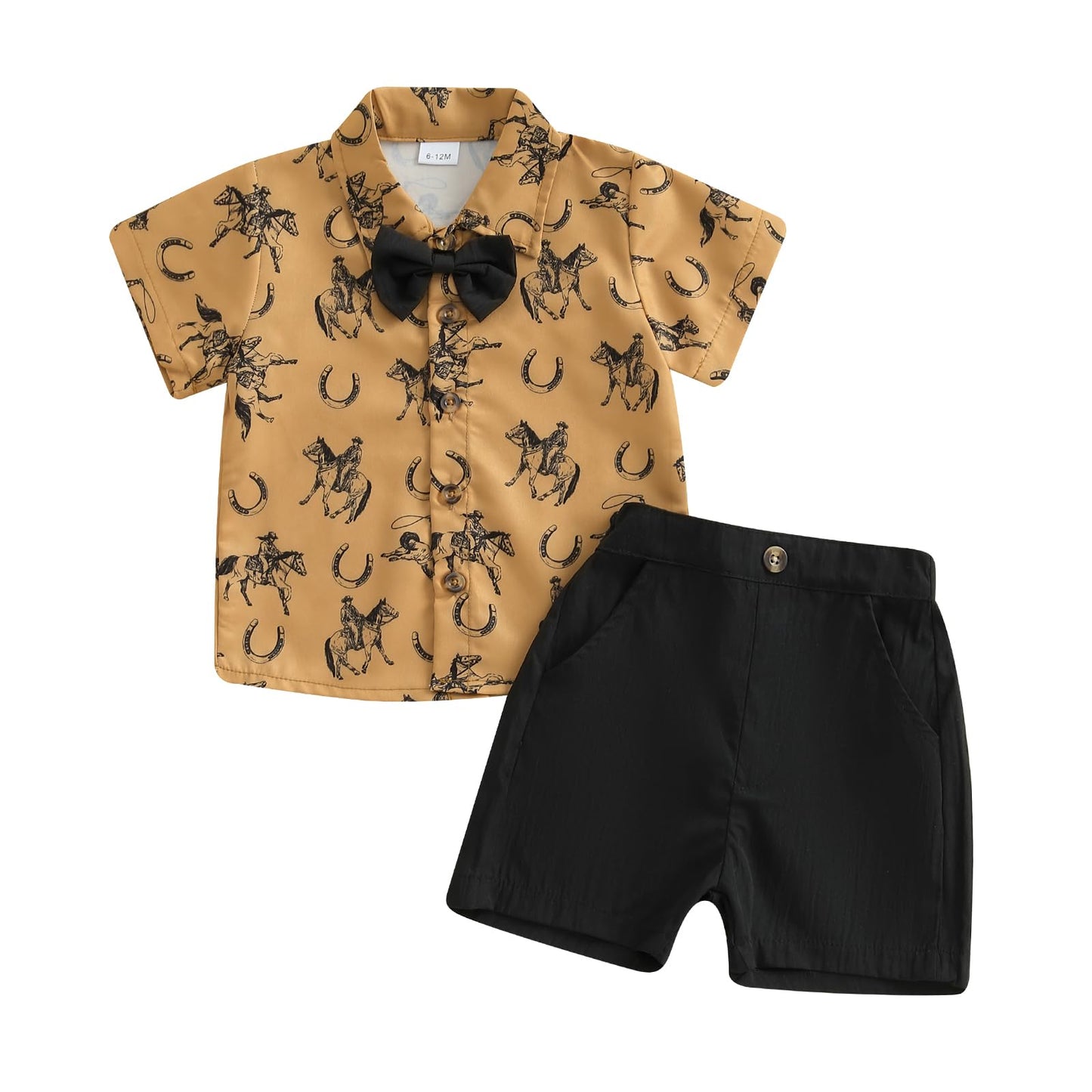 2Pcs Baby Boys Summer Clothing Sets Cute Letters Print Button Down Shirt+Shorts Outfits Toddler Clothes