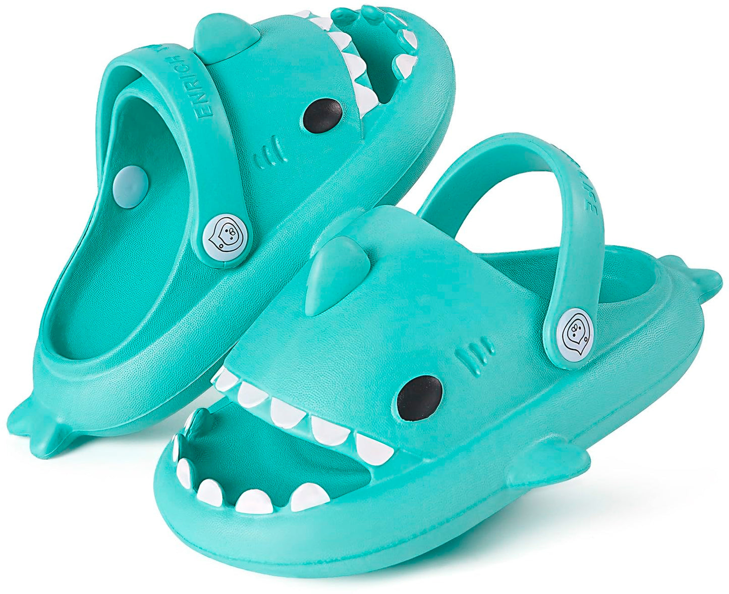 Kids Shark Slides Boys Girls Toddlers Cloud Shower Slippers Cute Cartoon Open Toe Sandals Cushioned Thick Sole Beach Pool Shoes