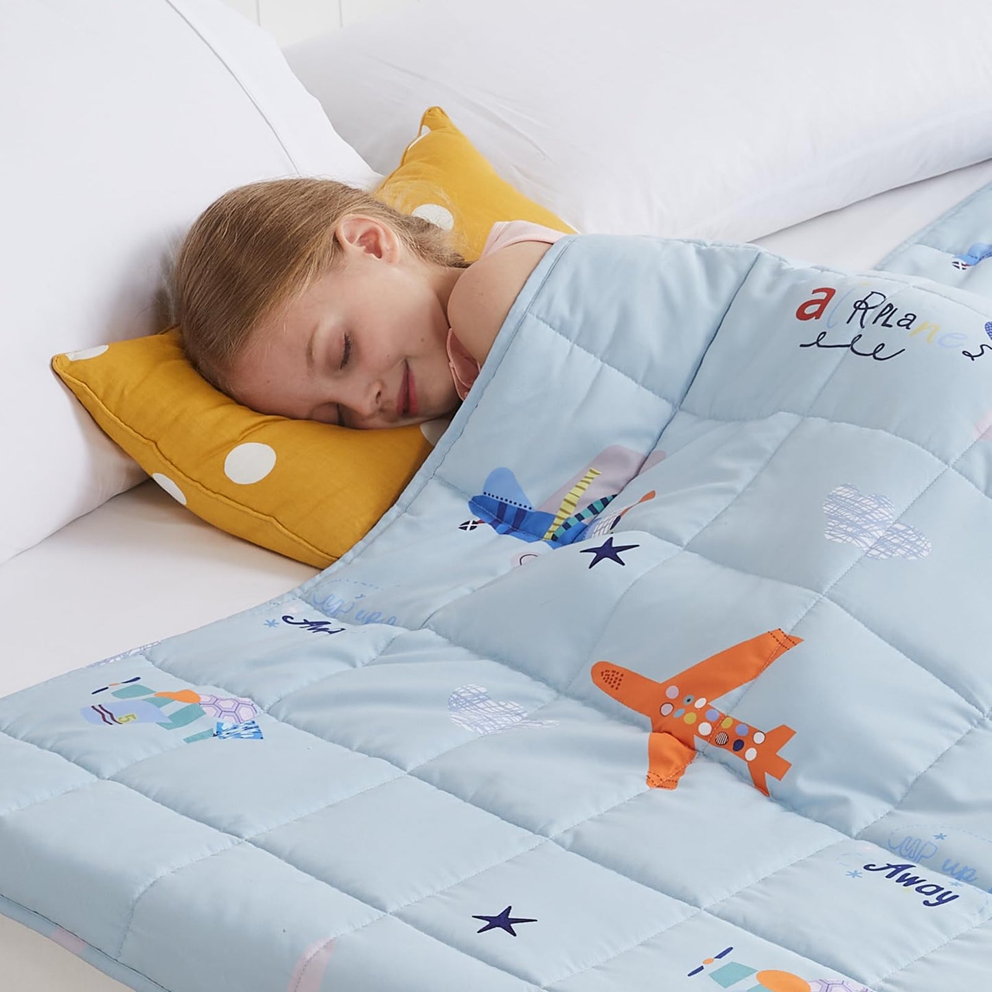 HOSUKKO Weighted Blanket - 5 lbs Blue Dinosaur Heavy Blanket - Breathable Blanket(36 * 48 inches, 5 lbs)