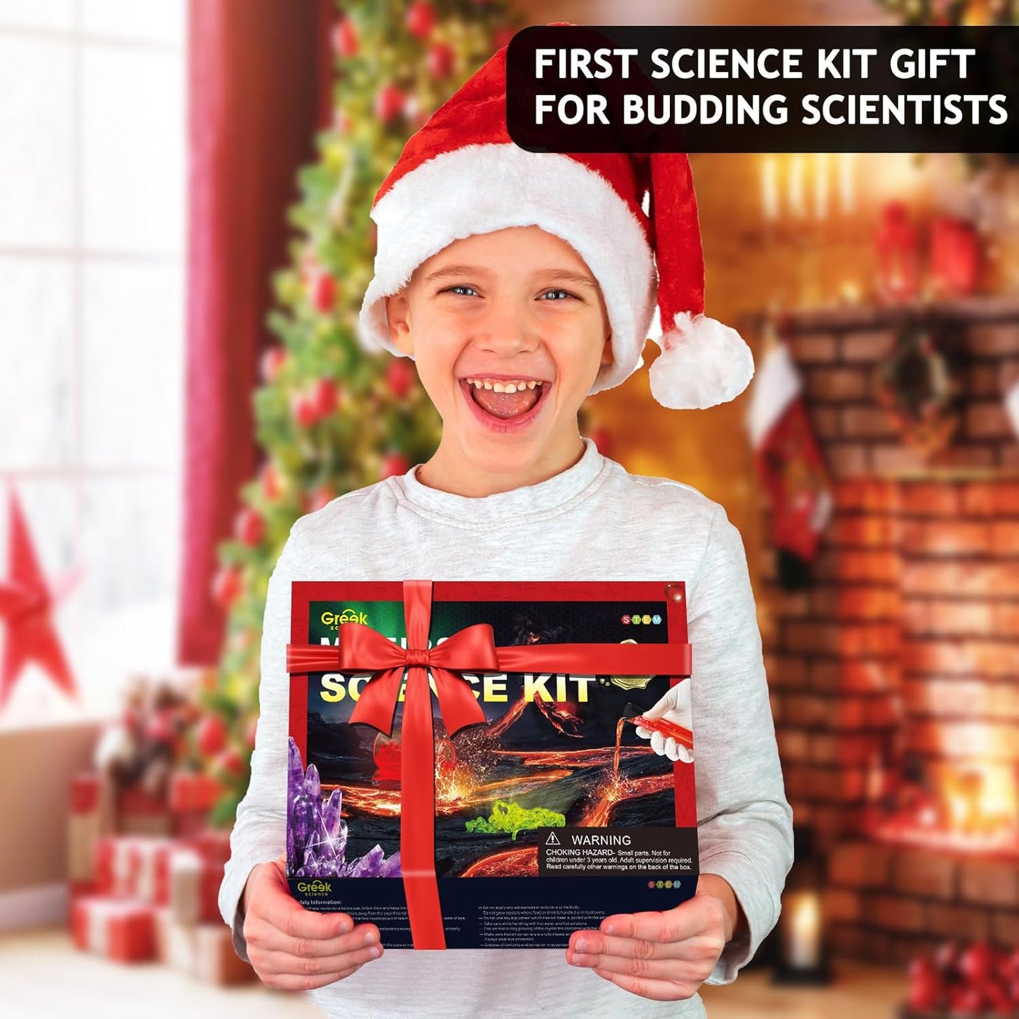 My First Chemistry Science Kit with 120+ Experiments for Kids Age 8-10-12-14, Christmas Birthday Gifts for Boys Girls, Chemistry Set STEM Educational Learning Projects Scientist Toys