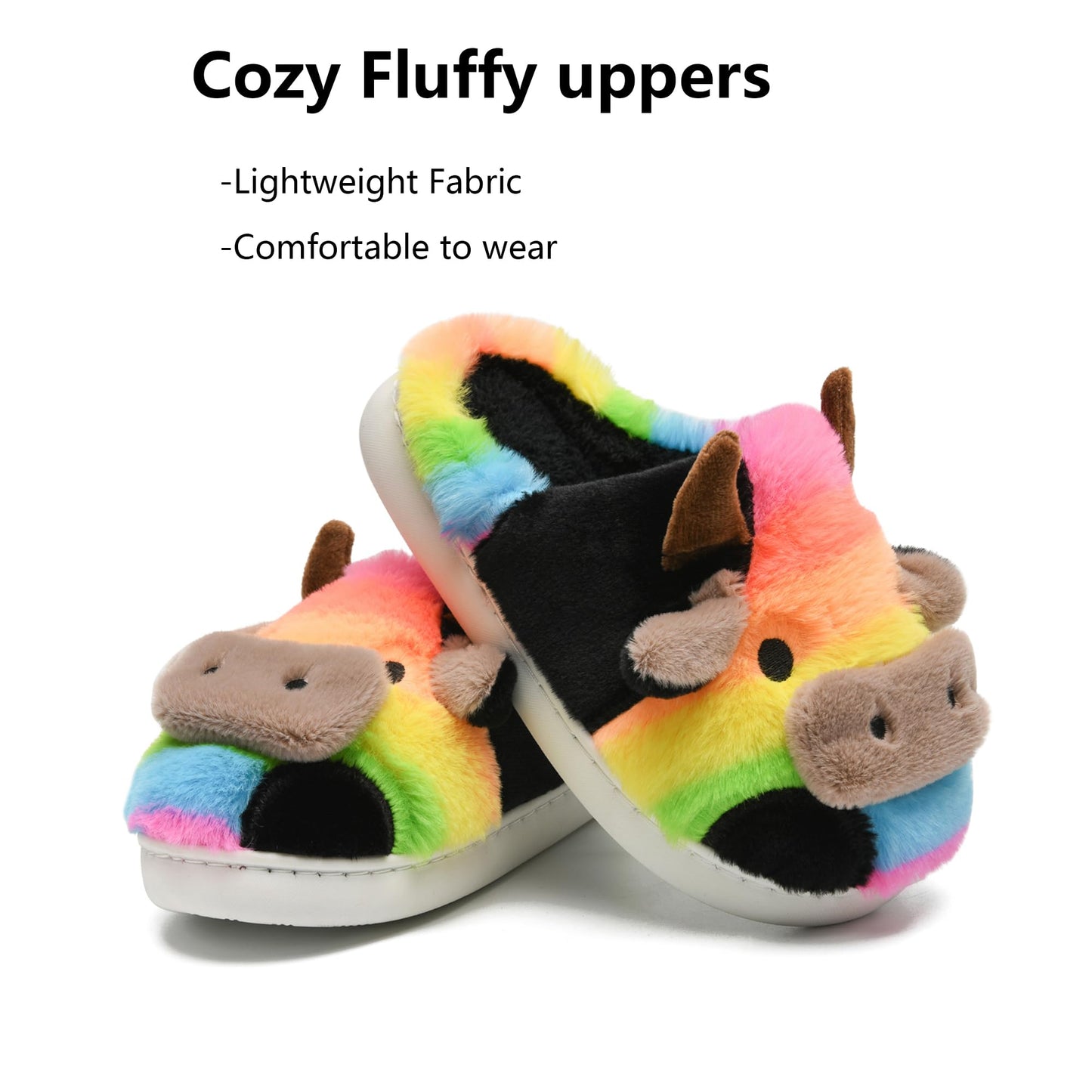 Cow Slippers Toddler Slippers Kids Slippers Boys Girls Soft Non-Slip slippers Memory Foam Toddler House Shoes Kawaii Bedroom Pillow Cloud Slippers for kids
