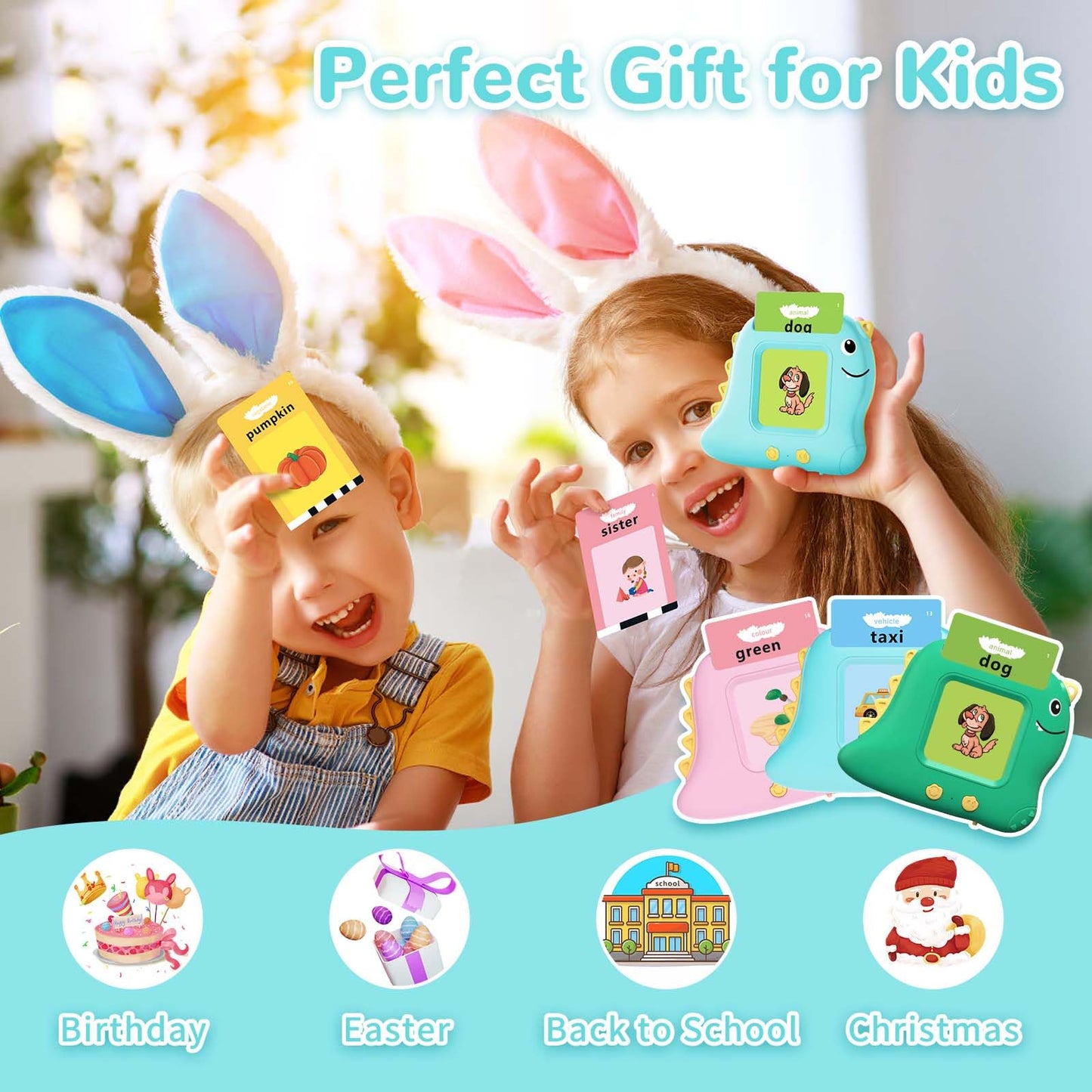 Toddler Toys Talking Flash Cards with 510 Sight Words, Montessori Learning Toys for Toddler 1-3 2-4, Autism Sensory Speech Therapy Toys for Boys Girls 2 3 4 5 6 Year Old Kids Gifts