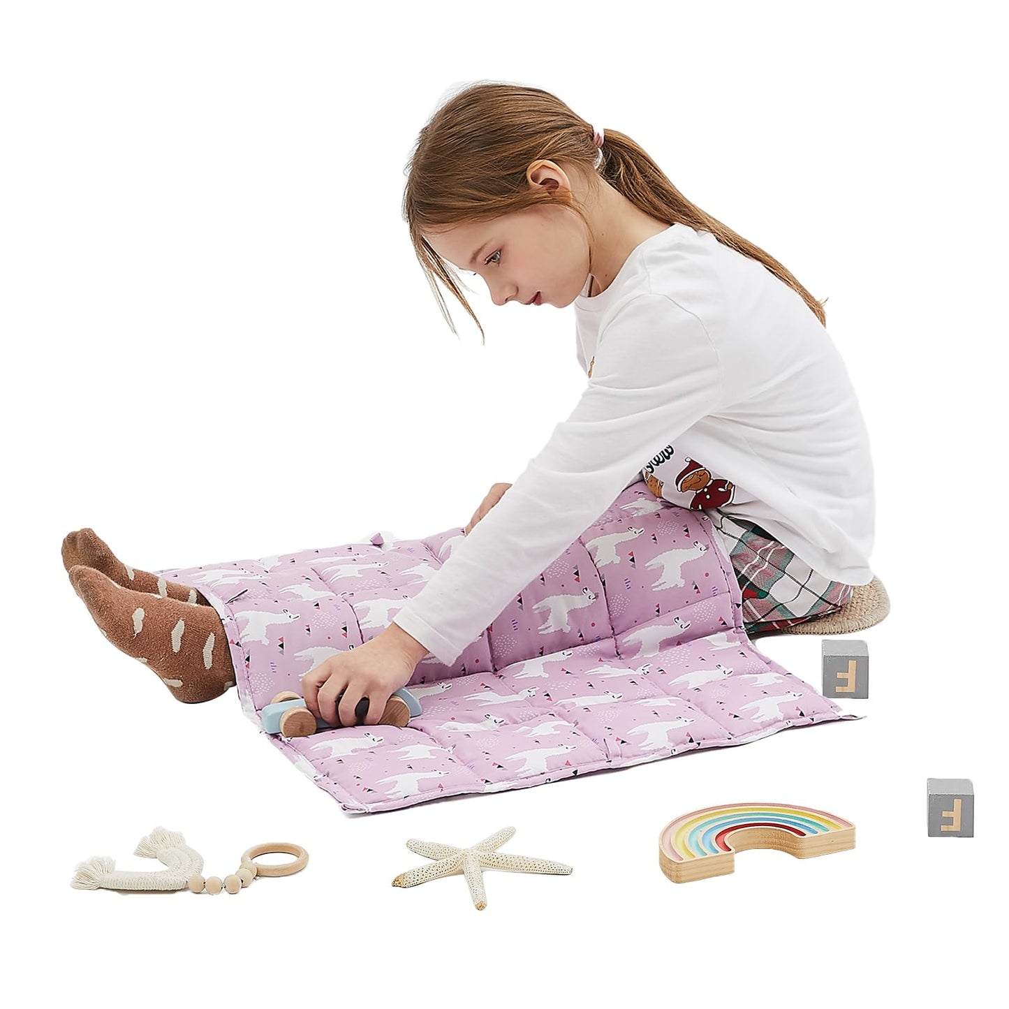 HOSUKKO Weighted Blanket - 5 lbs Blue Dinosaur Heavy Blanket - Breathable Blanket(36 * 48 inches, 5 lbs)