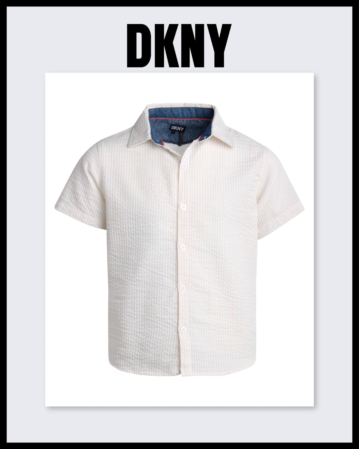 DKNY Boys' Short Set - 3 Piece Short Sleeve Button Down Shirt, Crew Neck T-Shirt, and Twill Shorts for Boys (Sizes: 2T-7)