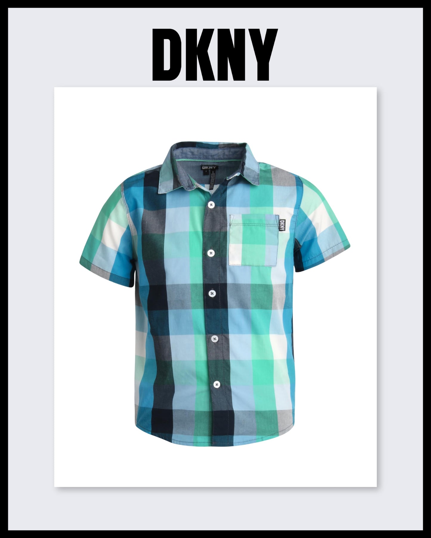 DKNY Boys' Short Set - 3 Piece Short Sleeve Button Down Shirt, Crew Neck T-Shirt, and Twill Shorts for Boys (Sizes: 2T-7)