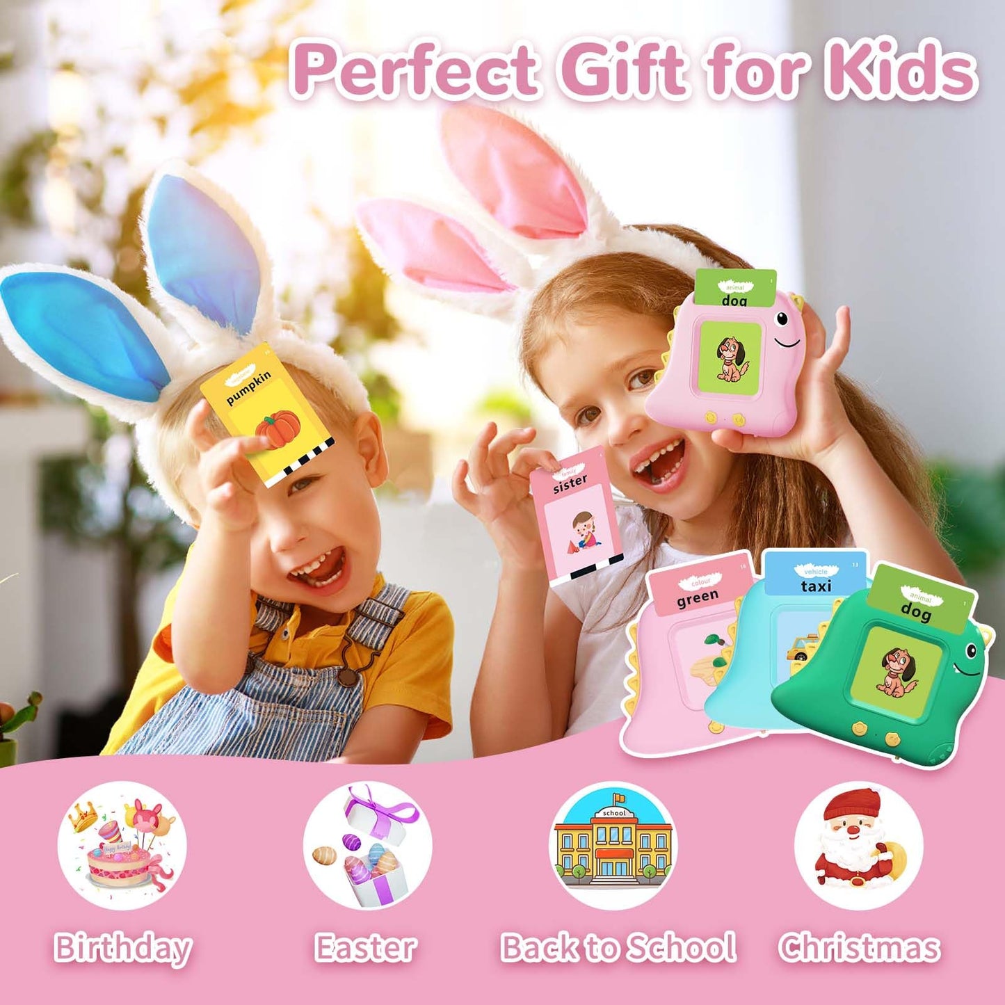 Toddler Toys Talking Flash Cards with 510 Sight Words, Montessori Learning Toys for Toddler 1-3 2-4, Autism Sensory Speech Therapy Toys for Boys Girls 2 3 4 5 6 Year Old Kids Gifts