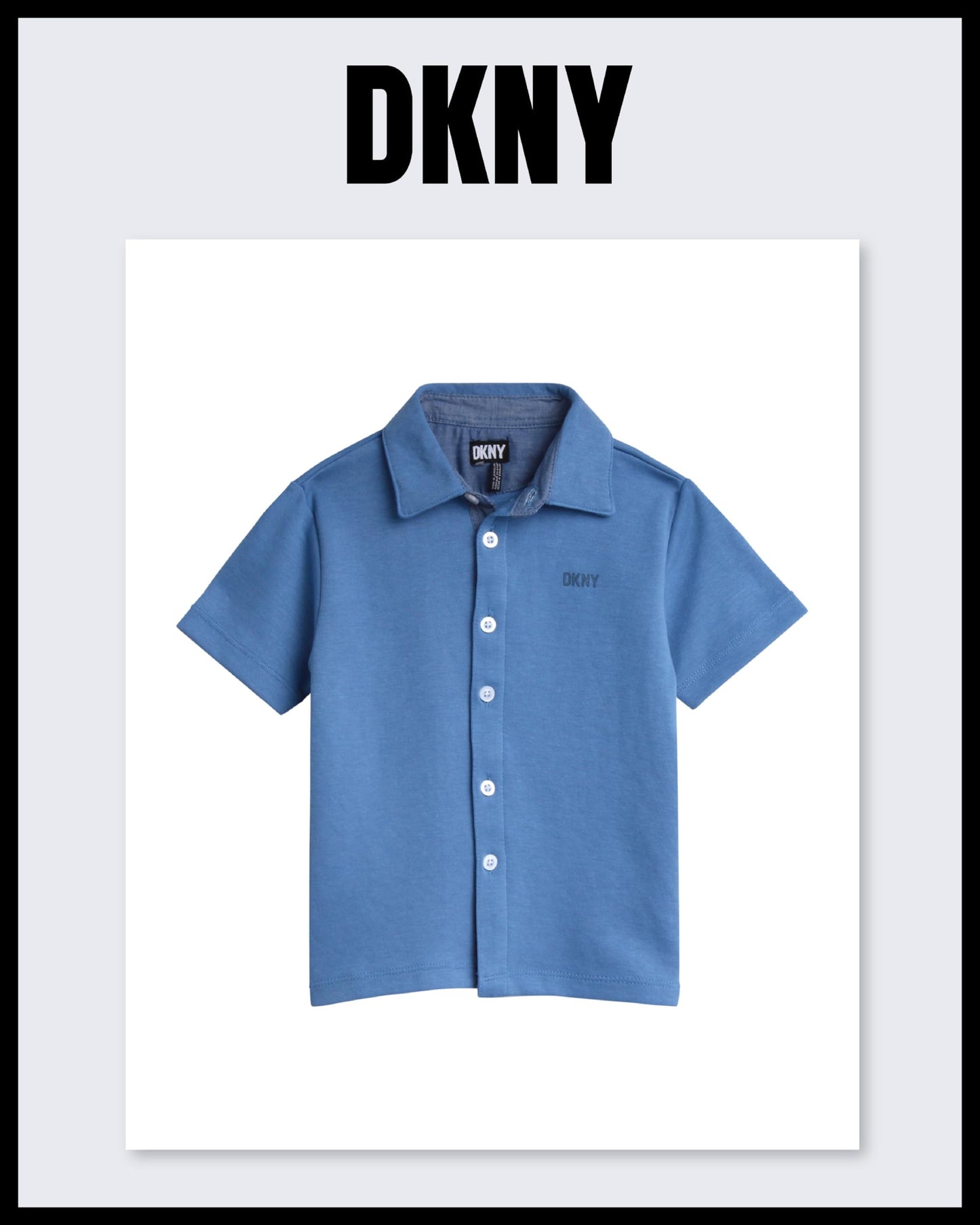 DKNY Boys' Pants Set - 2 Piece Short Sleeve Button Down Shirt and Tech Pants - Summer Outfit Set for Toddler Boys (2T-7)