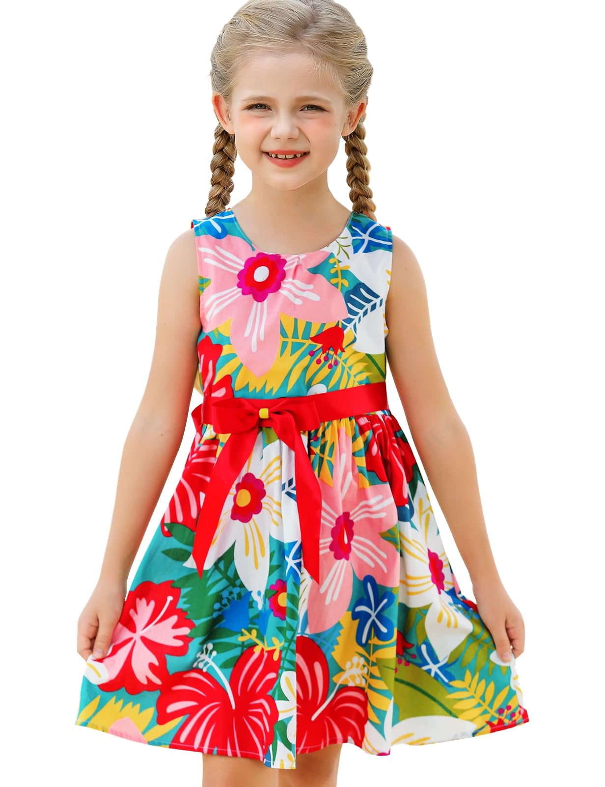 Kid Floral Cotton Girls Dresses Summer Girl Clothes