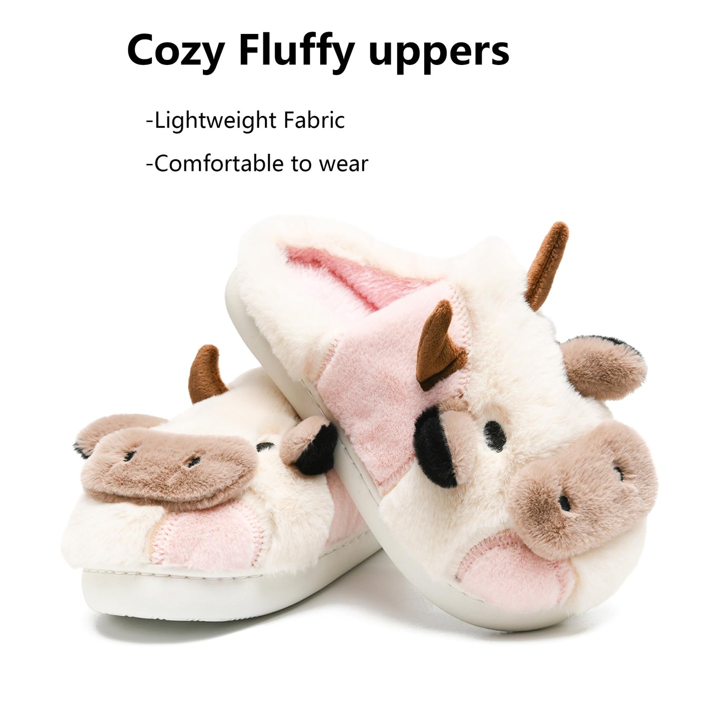 Cow Slippers Toddler Slippers Kids Slippers Boys Girls Soft Non-Slip slippers Memory Foam Toddler House Shoes Kawaii Bedroom Pillow Cloud Slippers for kids