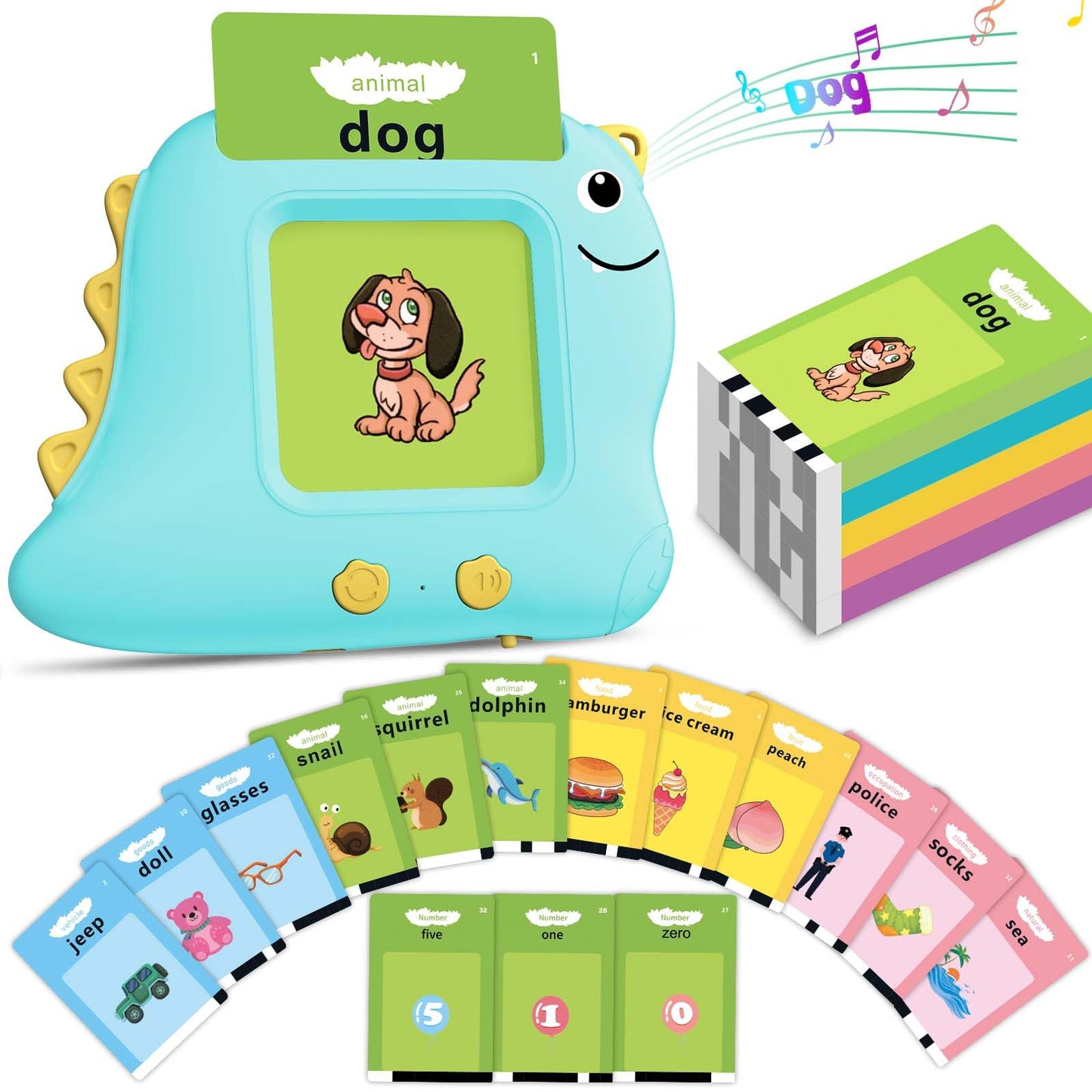 Toddler Toys Talking Flash Cards with 510 Sight Words, Montessori Learning Toys for Toddler 1-3 2-4, Autism Sensory Speech Therapy Toys for Boys Girls 2 3 4 5 6 Year Old Kids Gifts