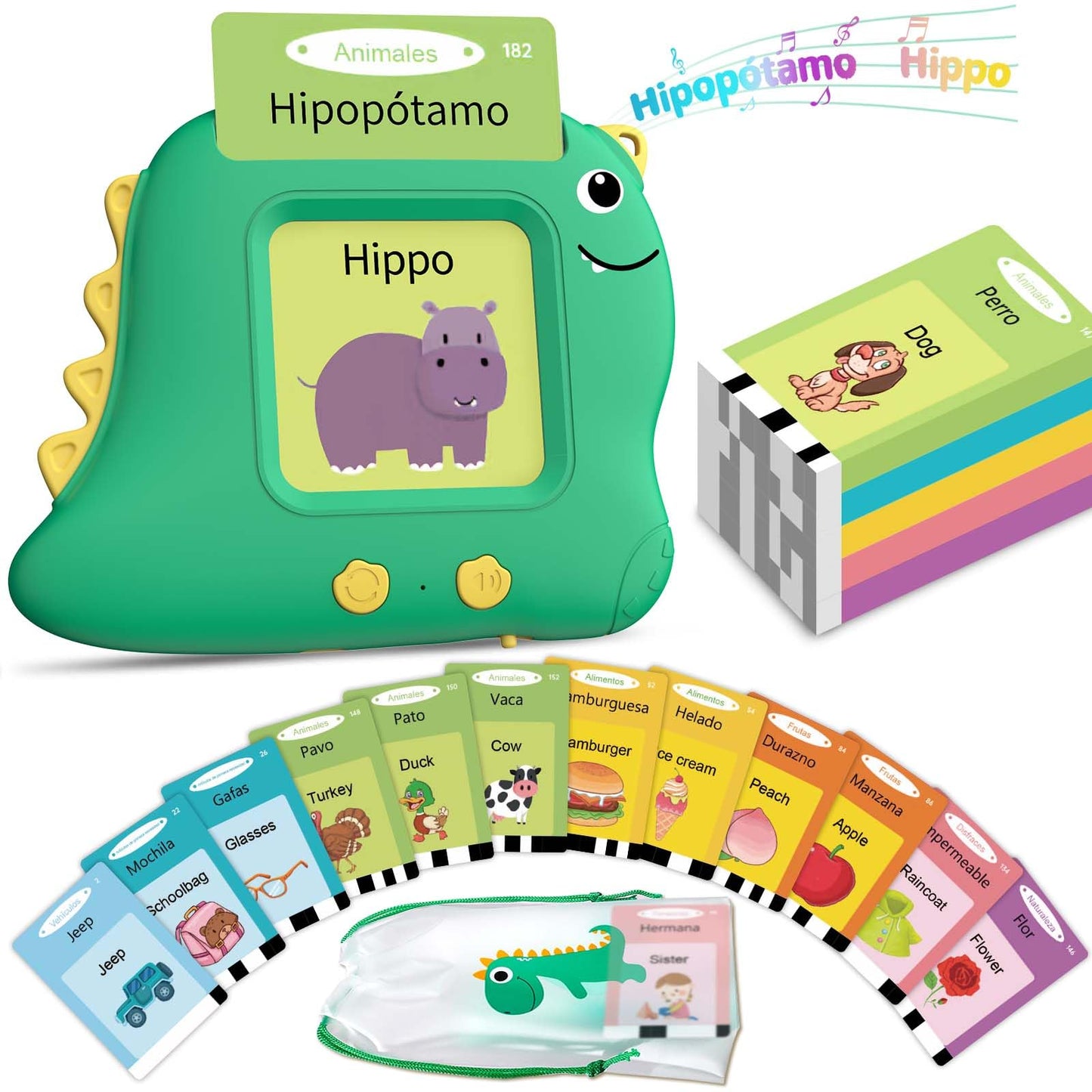 Toddler Toys Talking Flash Cards with 510 Sight Words, Montessori Learning Toys for Toddler 1-3 2-4, Autism Sensory Speech Therapy Toys for Boys Girls 2 3 4 5 6 Year Old Kids Gifts