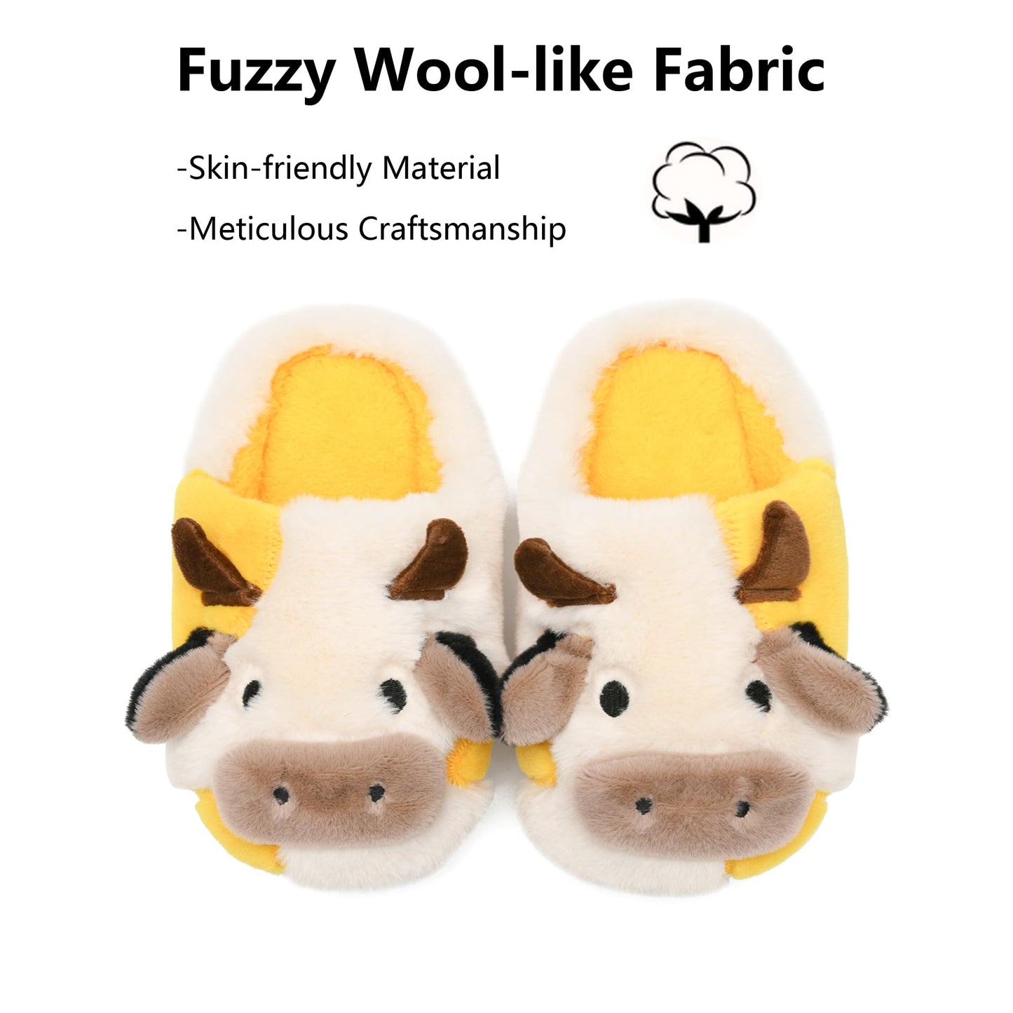 Cow Slippers Toddler Slippers Kids Slippers Boys Girls Soft Non-Slip slippers Memory Foam Toddler House Shoes Kawaii Bedroom Pillow Cloud Slippers for kids