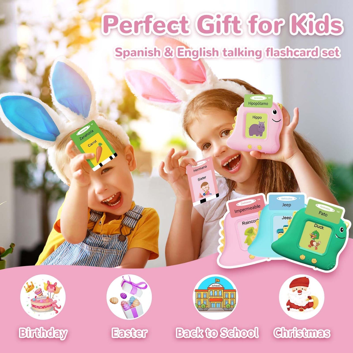 Toddler Toys Talking Flash Cards with 510 Sight Words, Montessori Learning Toys for Toddler 1-3 2-4, Autism Sensory Speech Therapy Toys for Boys Girls 2 3 4 5 6 Year Old Kids Gifts