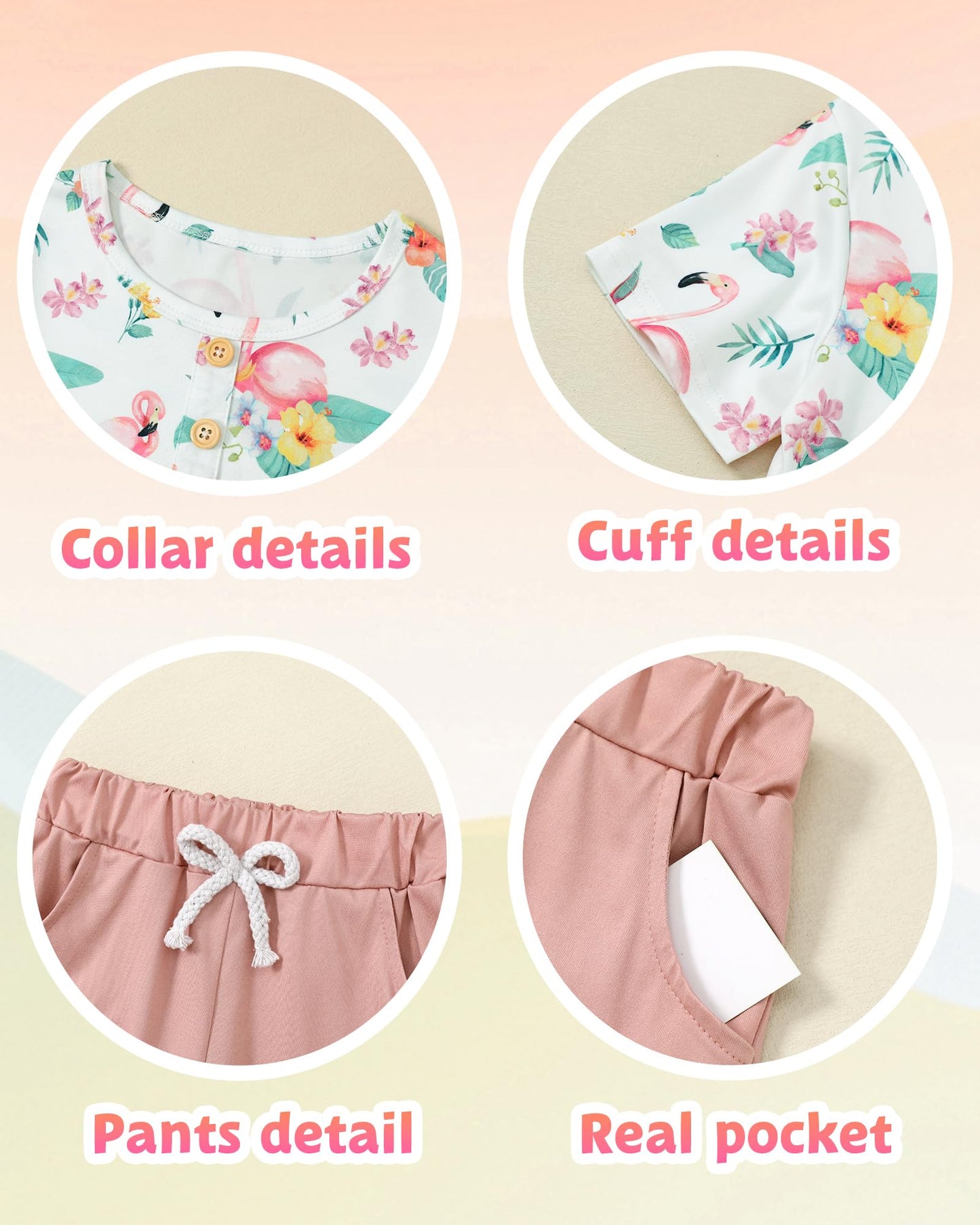 Coco&RARA Toddler Boy Clothes Outfits Kid Summer Hawaiian Print T-Shirt + Elastic Waist Pockets Shorts Clothes Set 2-7T