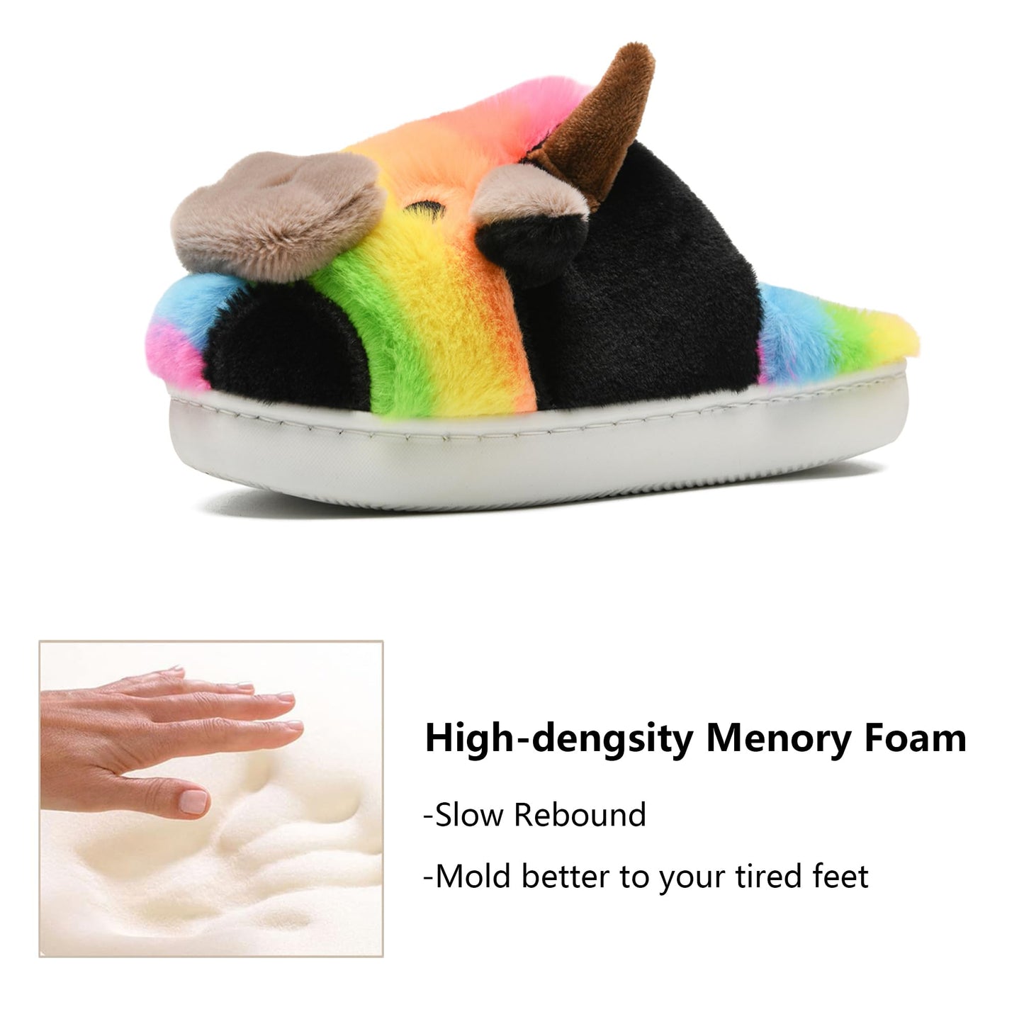 Cow Slippers Toddler Slippers Kids Slippers Boys Girls Soft Non-Slip slippers Memory Foam Toddler House Shoes Kawaii Bedroom Pillow Cloud Slippers for kids