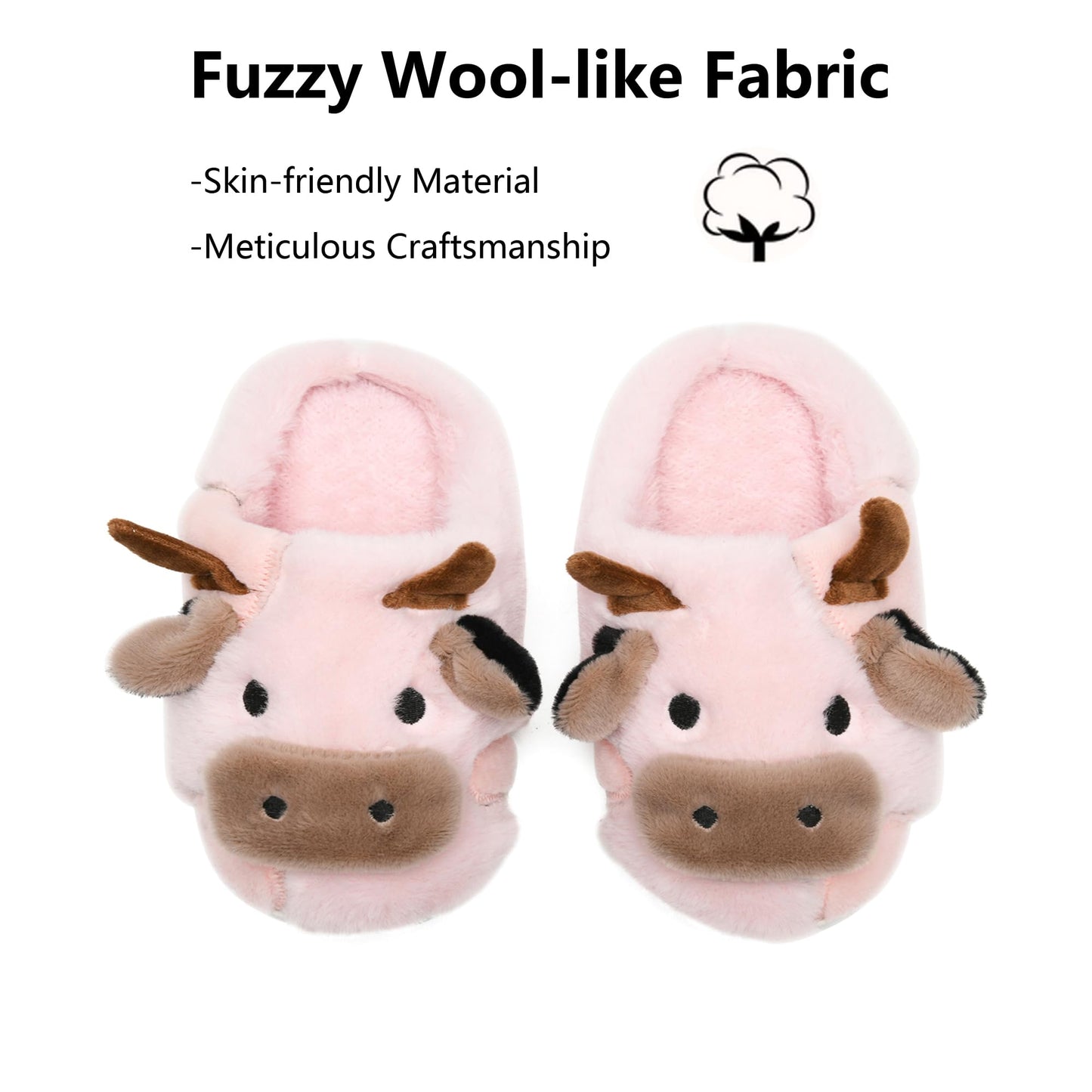 Cow Slippers Toddler Slippers Kids Slippers Boys Girls Soft Non-Slip slippers Memory Foam Toddler House Shoes Kawaii Bedroom Pillow Cloud Slippers for kids